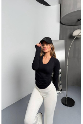 Koş Koş Buzzy Parmak Geçmeli V Yaka Body