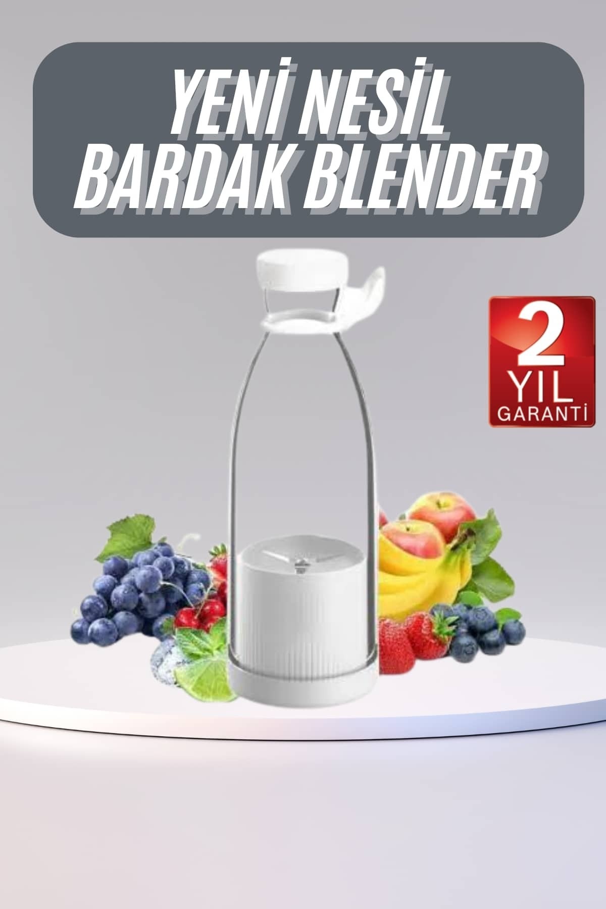 UCUZTEKNO u Geçirmez Kablosuz Şarjlı Dayanıklı Taşınabilir Mini Blender