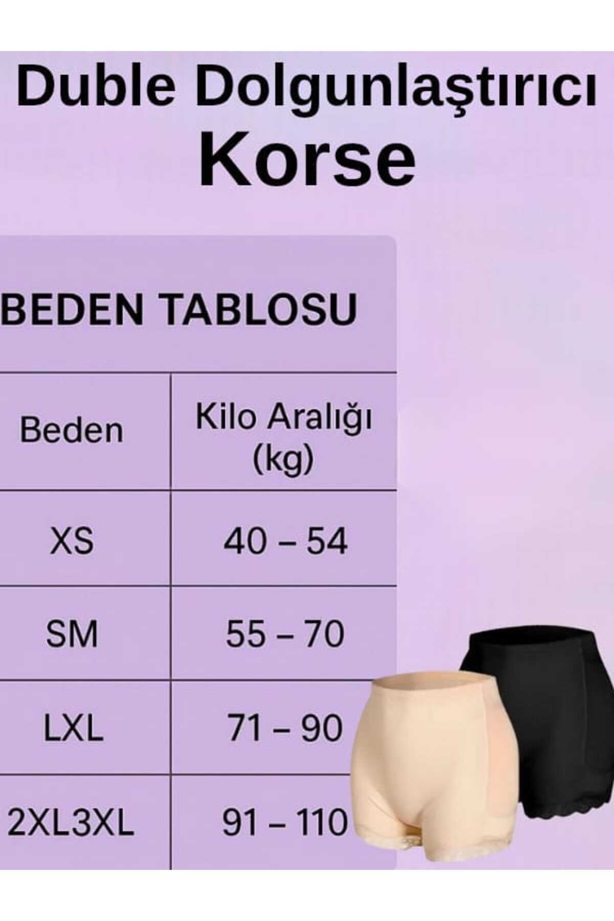 FİT TİME HipDips Basen Ve Popo Dolgunlaştırıcı Takıp Çıkartılabilir Pedli Kadın Duble Korse görsel 5