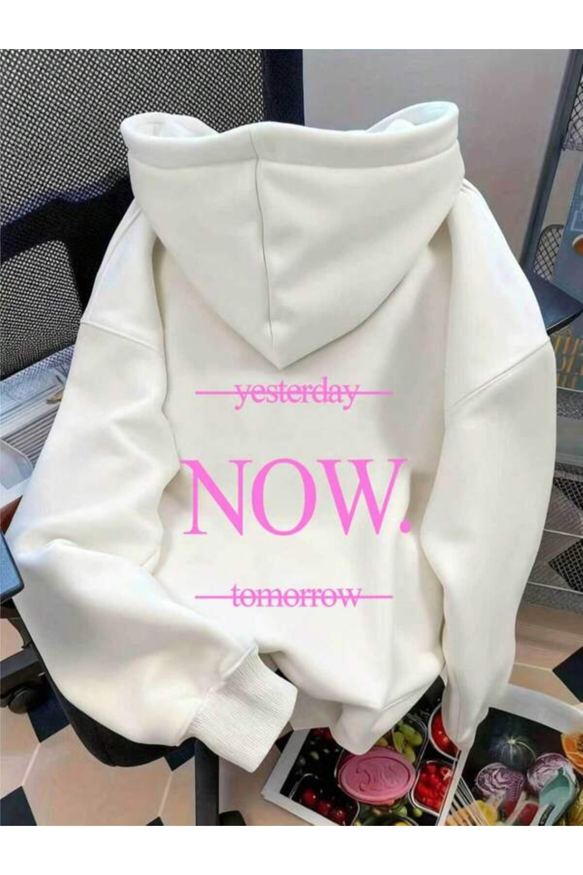 ibibik moda Now Minimal Text Printed Sweatshirt