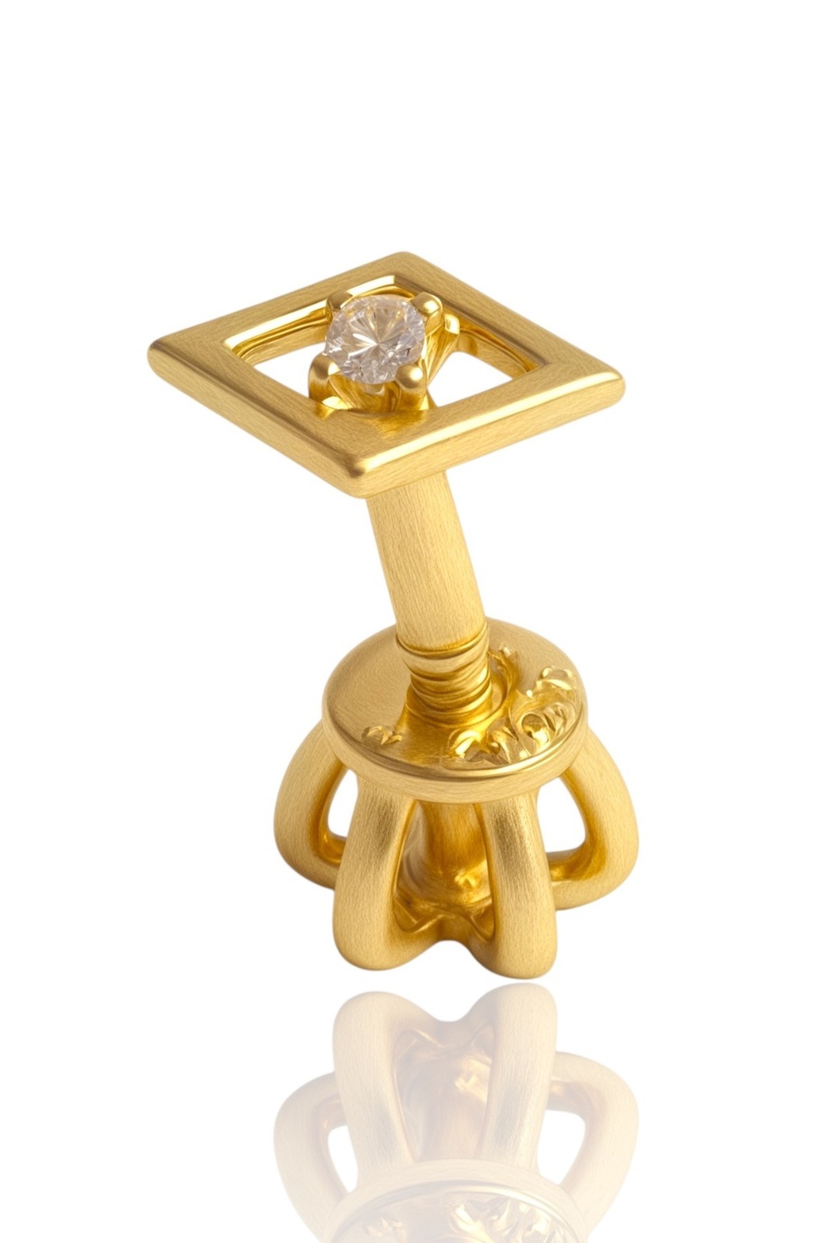 Hakan Güler Kuyumculuk 14 Ayar Altın Göz Model Tek Taşlı Vidalı Tragus Küpe