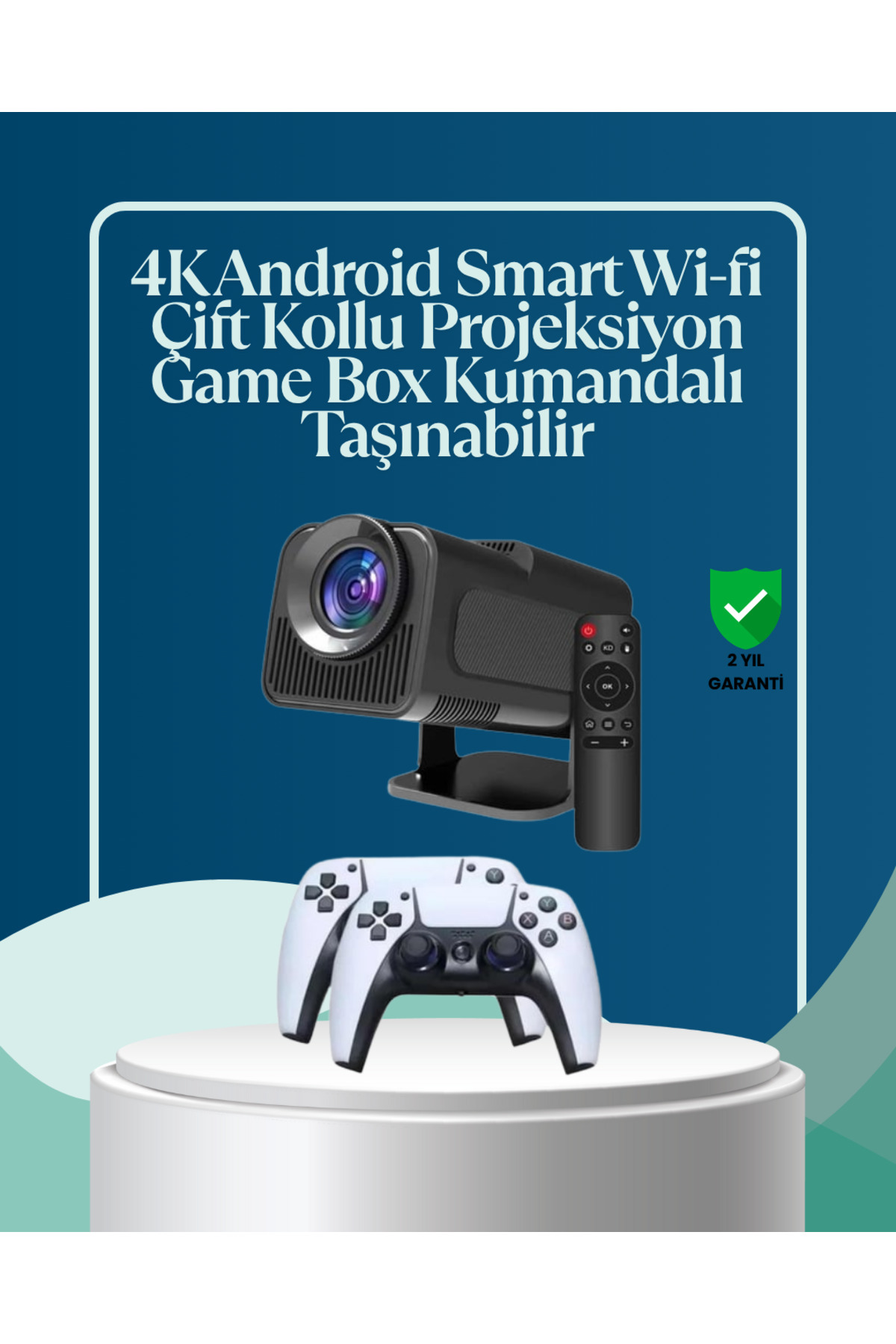 ZERO LAND MTXDPN 450 ANSI Lümen, 4K Destekli Kompakt (202340) Ev Projektörü