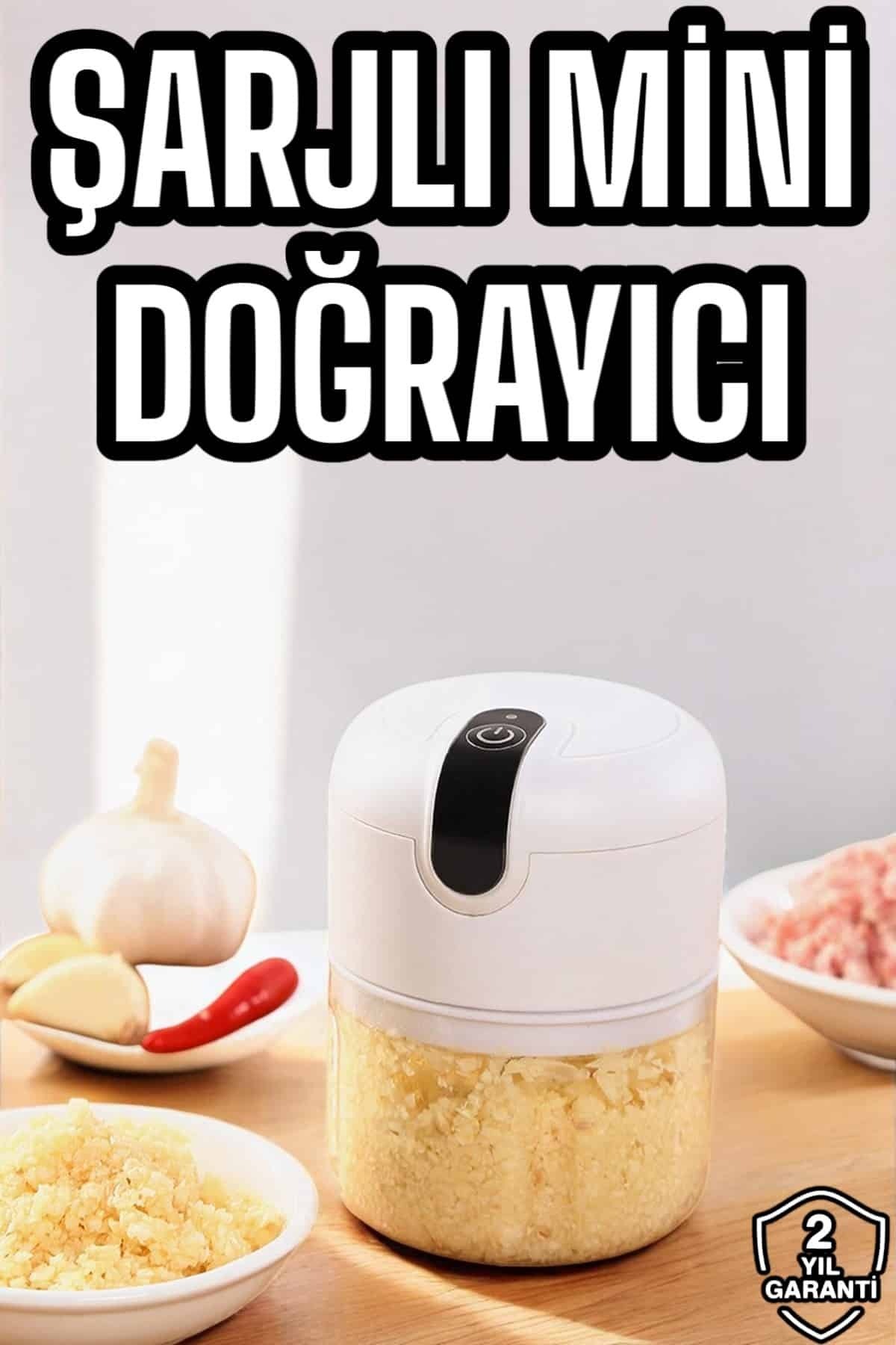 TeknoKesgin KESGİN MARKET ® El Rondosu Mini Şarjlı Doğrayıcı Taşınabilir 250 ml