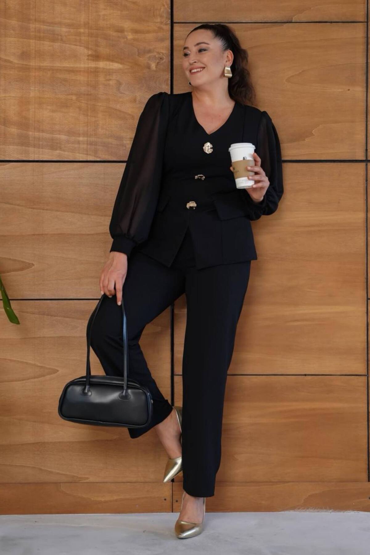 ZISHAN  Büyük Beden Şıklığı – Viskon İkili Takım 029 - Görsel 7