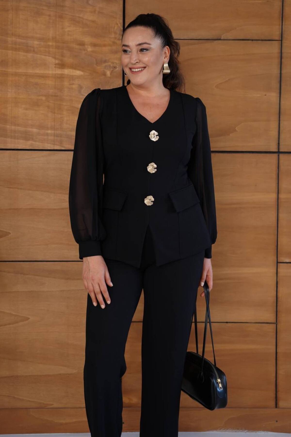 ZISHAN  Büyük Beden Şıklığı – Viskon İkili Takım 029 - Görsel 8