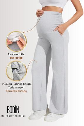 bodin Ayarlanabilir Bel Pamuklu Kumaş Hamile ve Lohusa Eşofman Altı