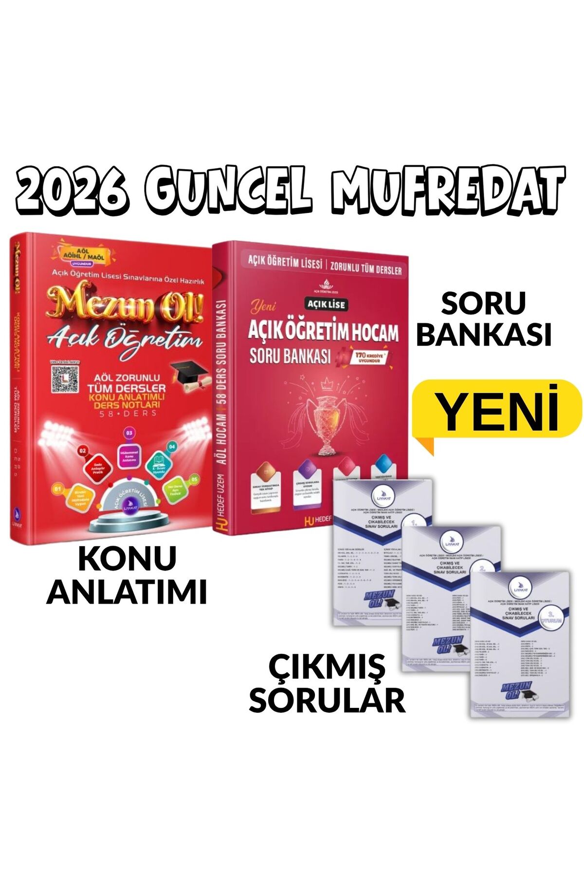 Liyakat Yayınları YENİ MÜFREDAT-AÇIK LİSE-AÖL-TÜM SINIFLAR TÜM