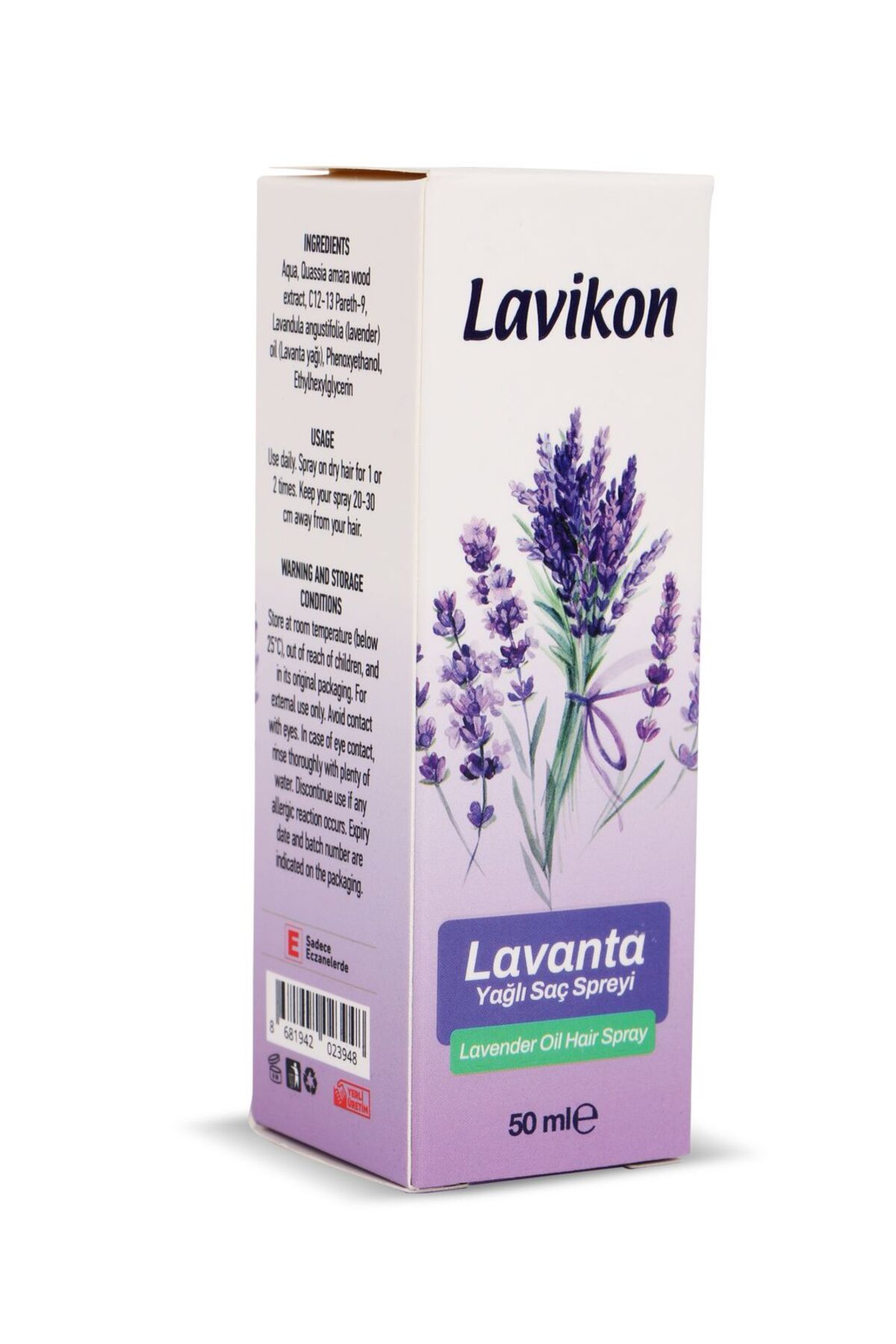 اسپری مو روغن اسطوخودوس لاویکون، ۵۰ میلی‌لیتر، ۱ عدد — BGF00001115 — تصویر 2 از 3