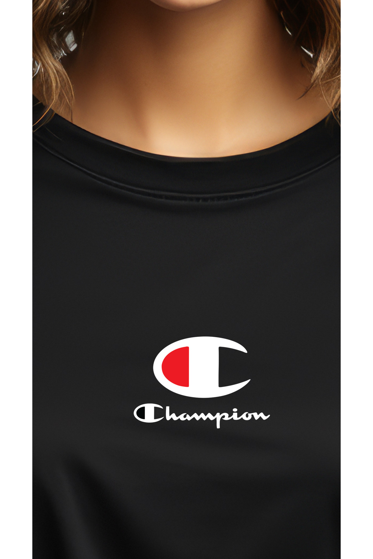 Free Tarz Чемпіонський принт Новий дизайн Чорна футболка