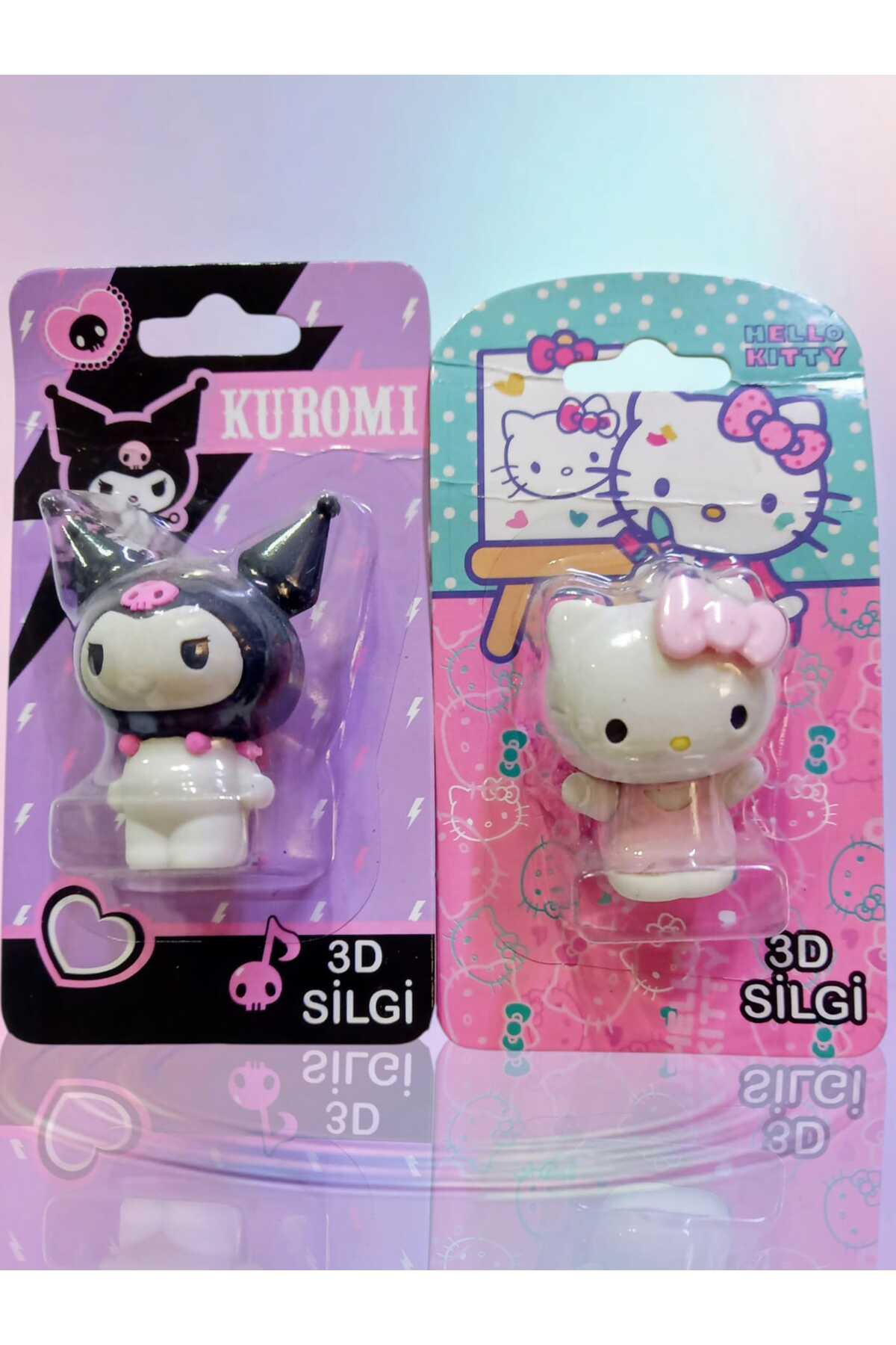 izmir yazici servis Kuromi Hello Kitty Silgi Seti 2 Li Set 3D