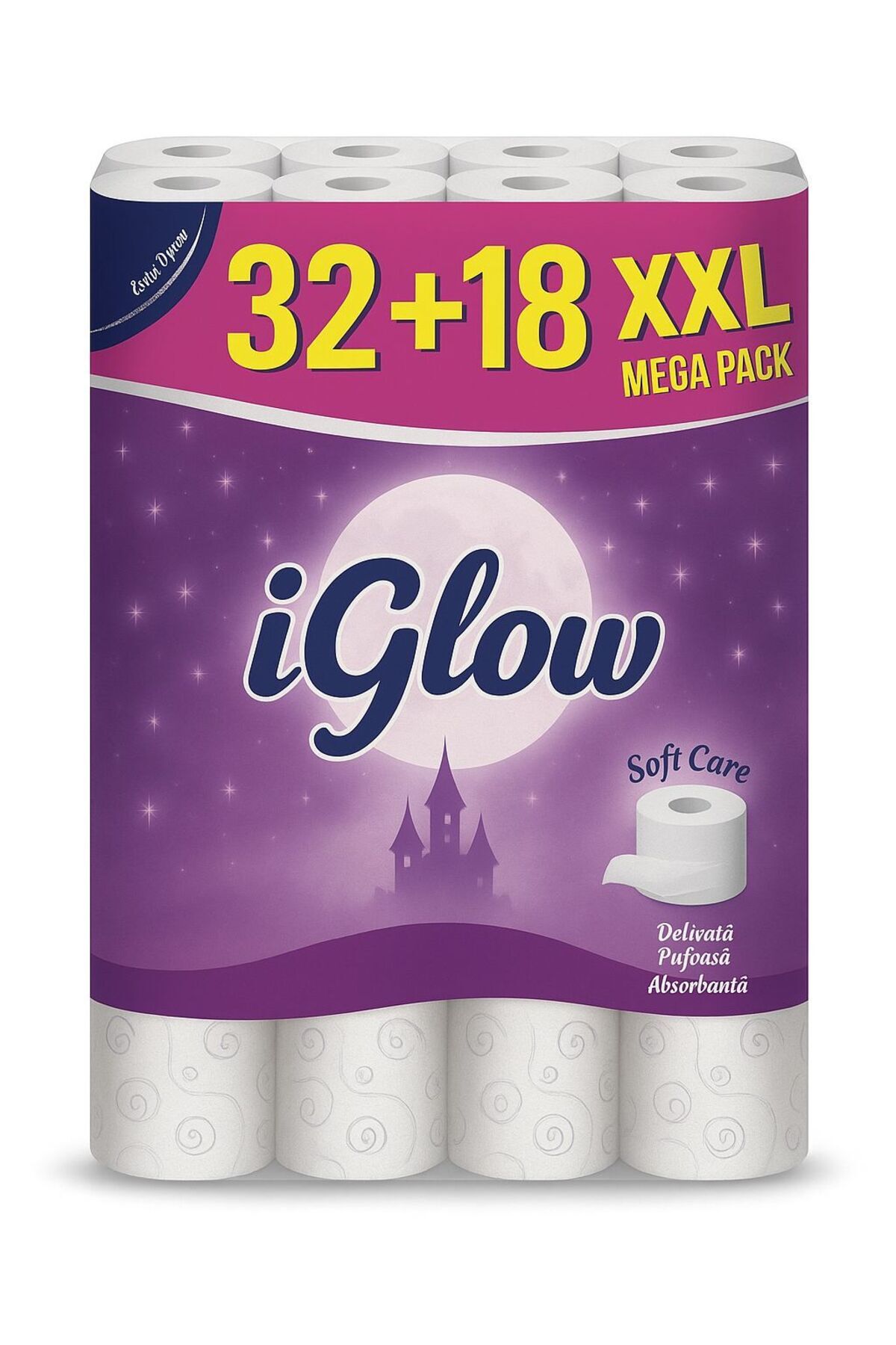 Iglow Тоалетна хартия 32+18 ролки, 2 слоя, 18 м/ролка
