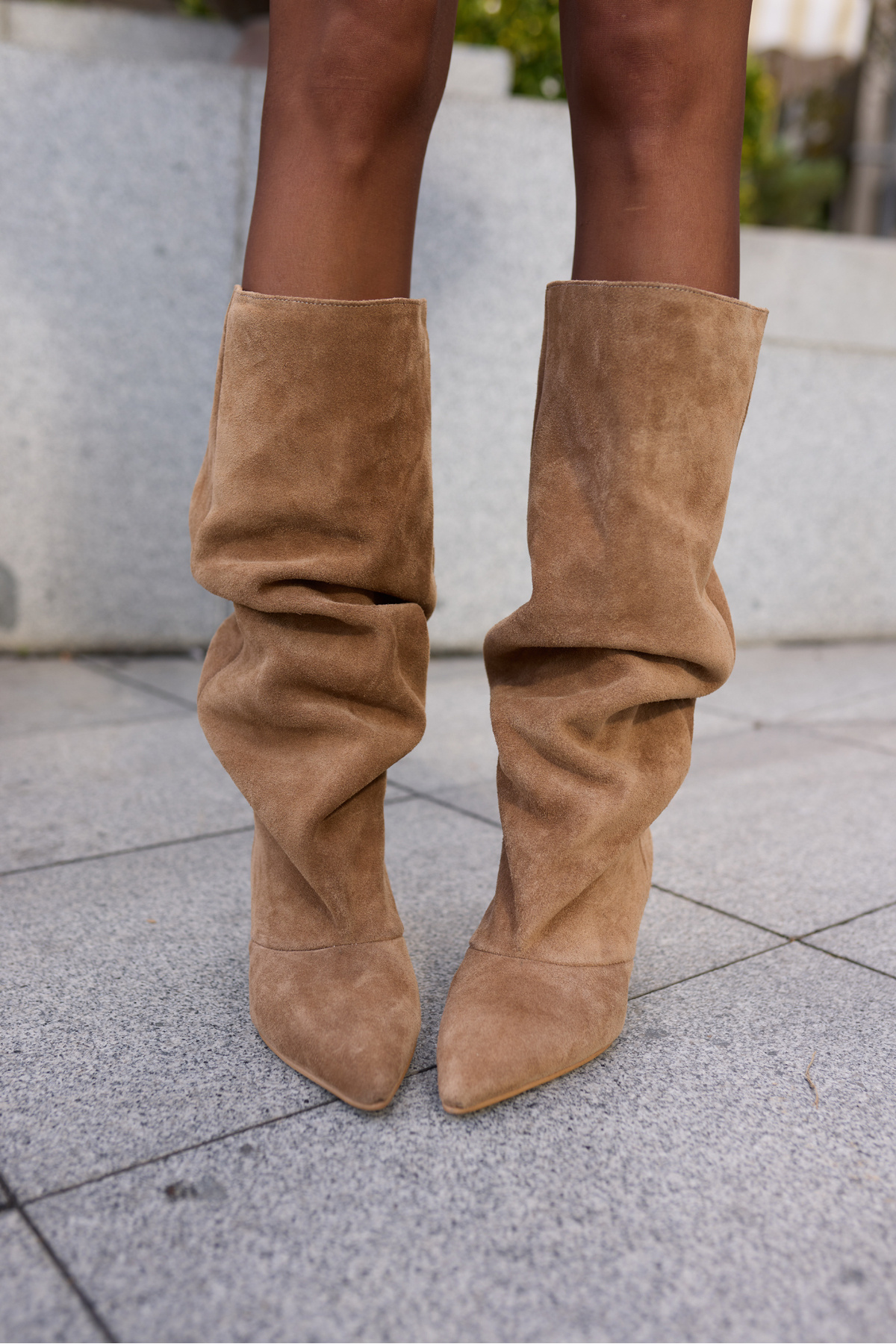 ANGELİNA JONES  POLENZA KADIN TABA TUTUN GERCEK DERI SUET XL CIZME - Görsel 7