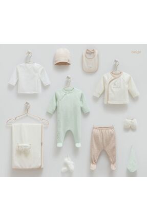 Caramell İncibaby % 100 Pamuk Little Fly 10'lu Erkek Bebek Hastane Çıkış Seti...