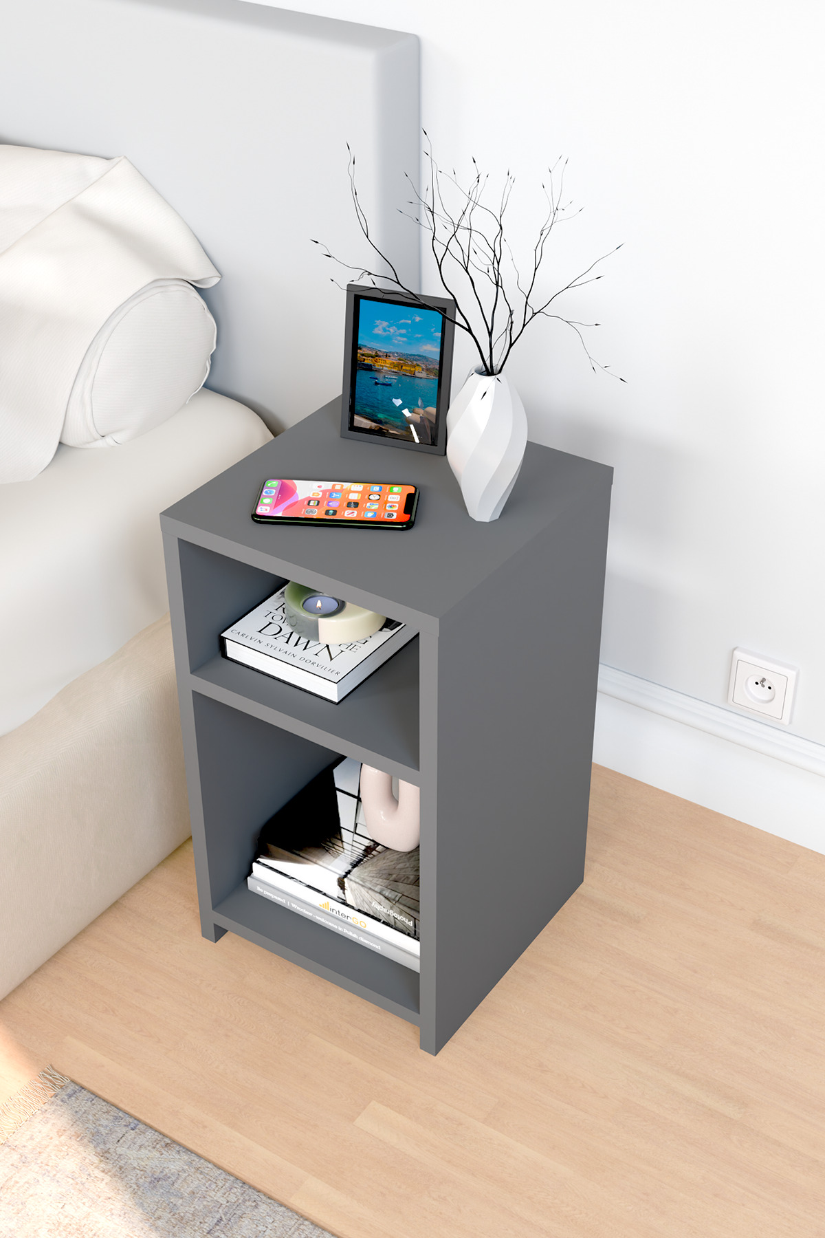 Core Side Table, Nightstand, Coffee Table with Shelf