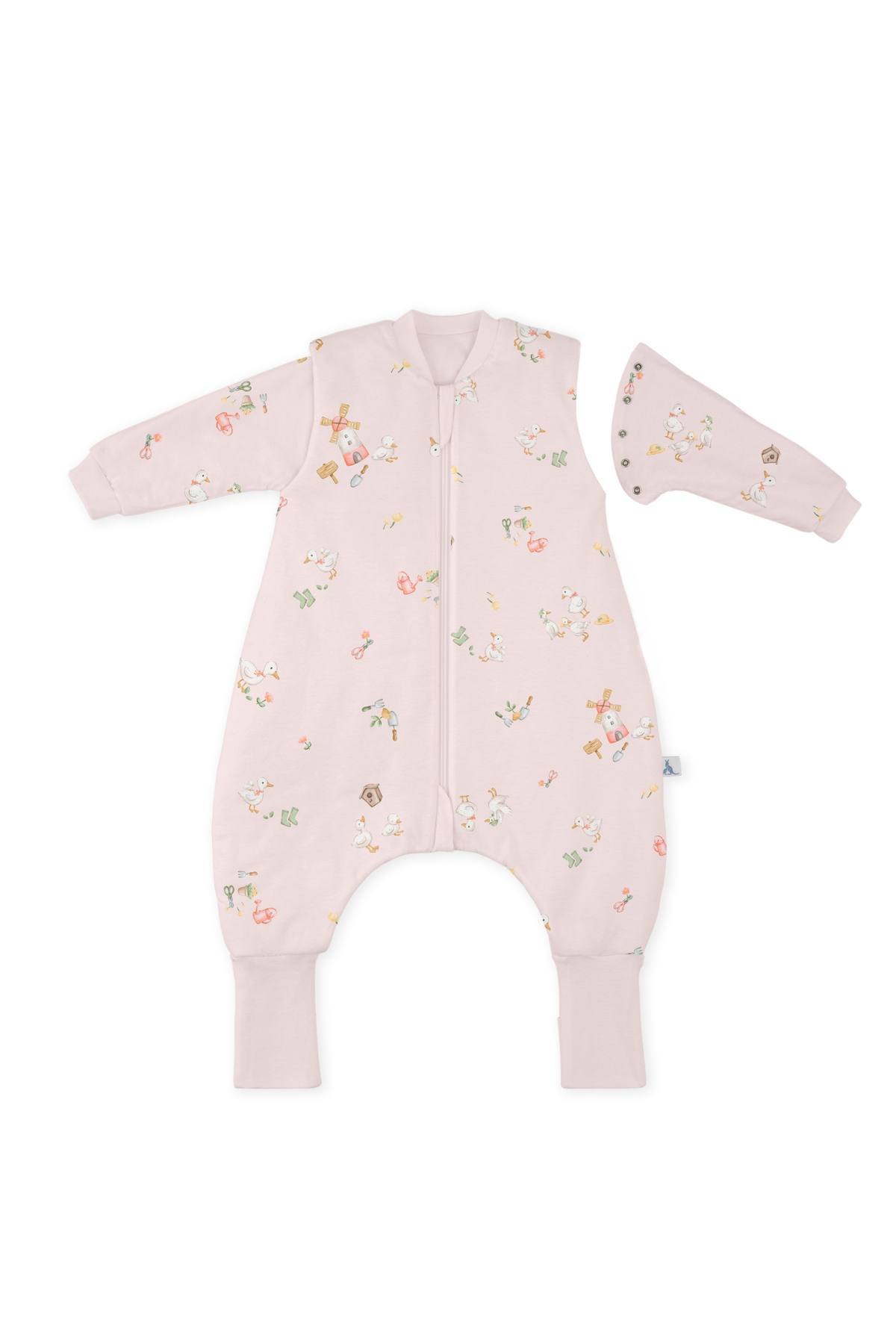 Winter 2.5 Tog Baby Kids Sleeping Bag Modal Cotton with Detachable Sleeves 0-10 Years - Farmyard