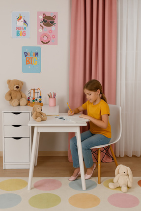 QUBA DECO KADİFE Dokulu Ada Fon Perde Kız Çocuk Odası Salon Yatak Odası