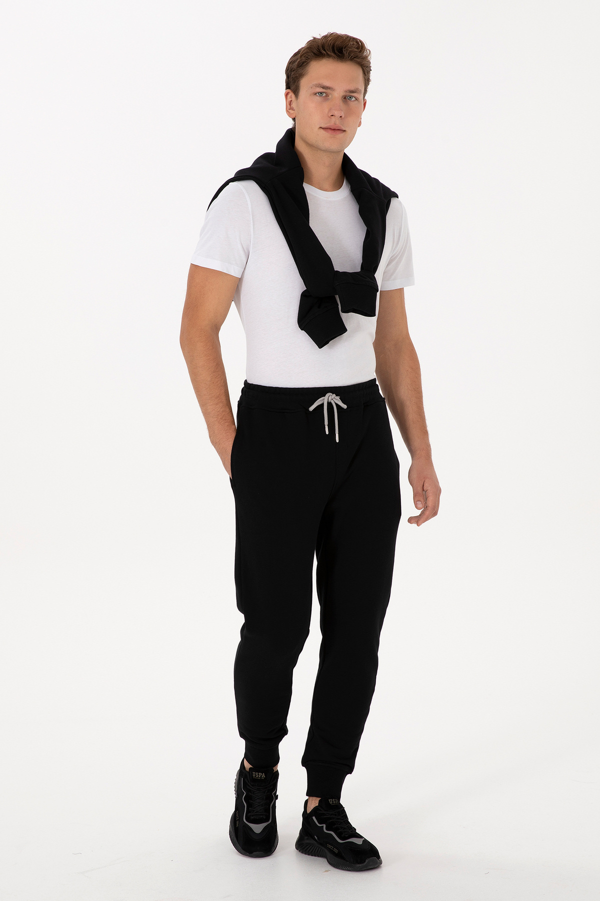 شلوار ورزشی مشکی مردانه یو اس پولو کد :(50315631-VR046) U.S. Polo Assn.