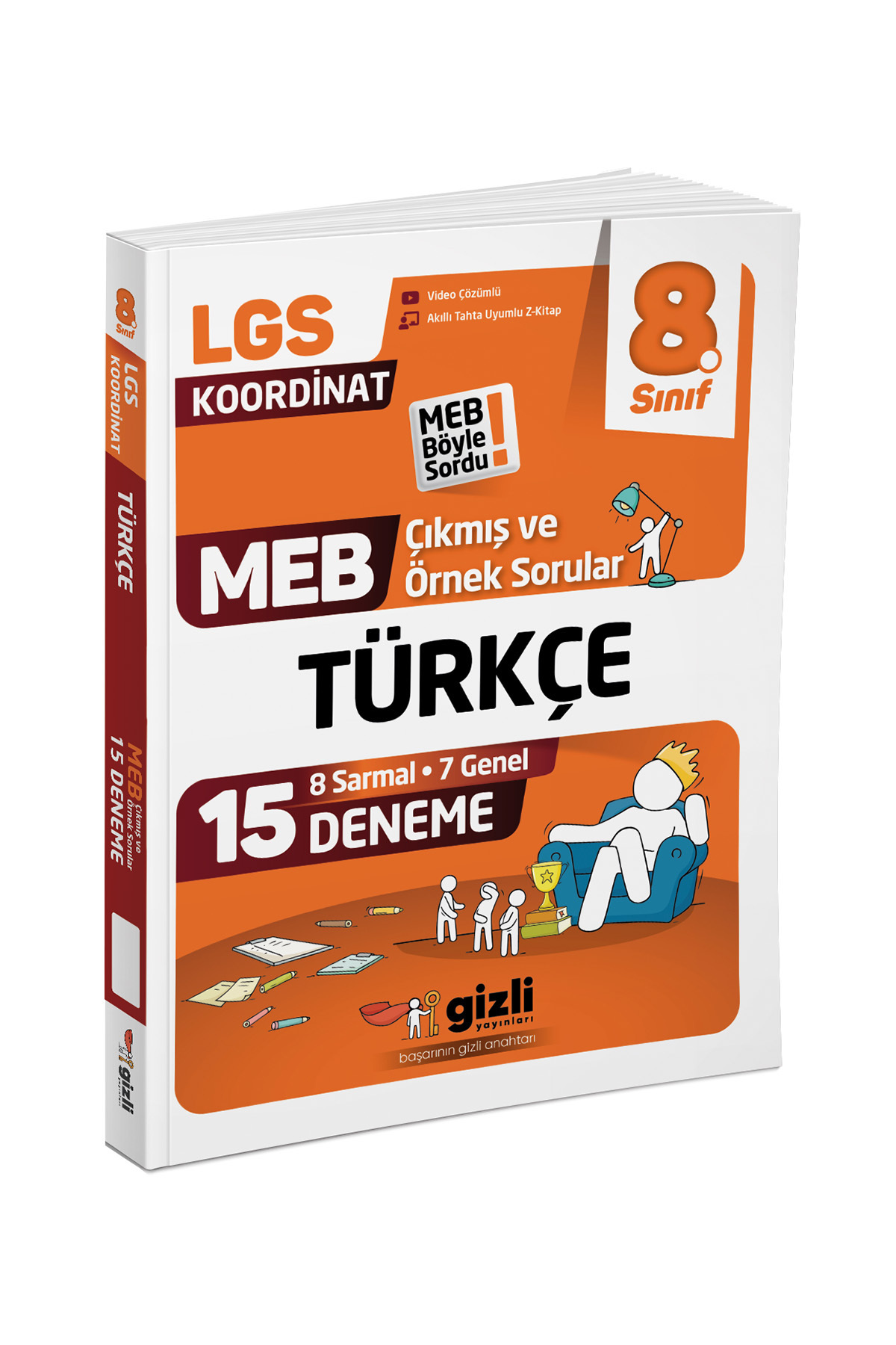 Gizli Yayınları LGS MEB Çıkmış ve Örnek Sorular Türkçe 15'li