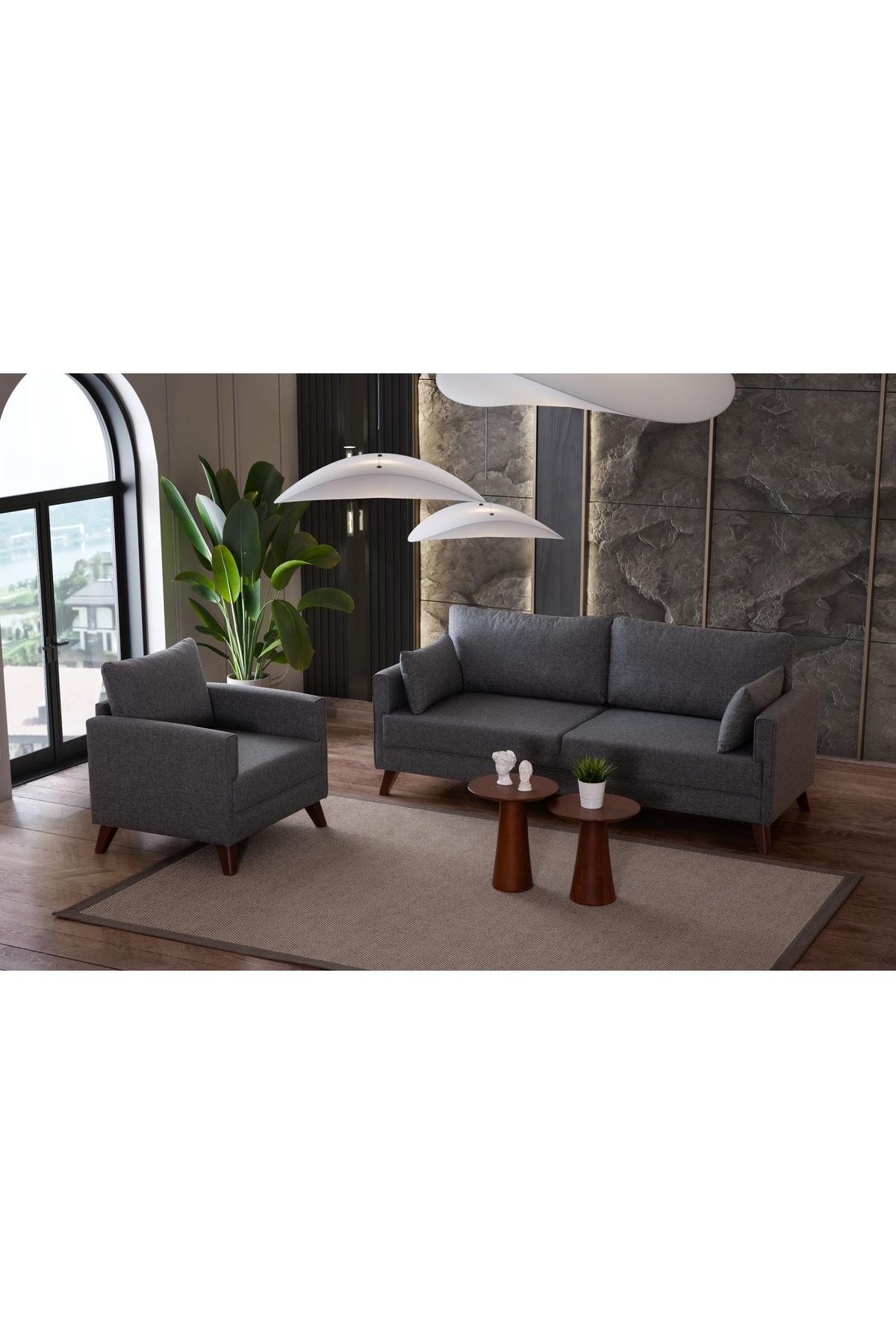 Vivense GLORİA KOLTUK TAKIMI, GRİ