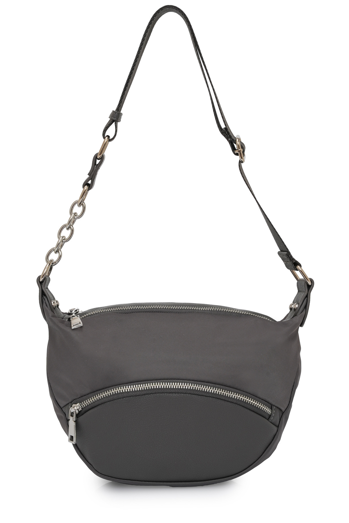 Cambirdge Polo Club Women's Zippered Shoulder Bag with Chain Detail MB15