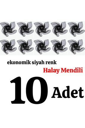 daxcil 10 adet Halay mendili, 50x70 cm., Siyah , Kenarları dikişli