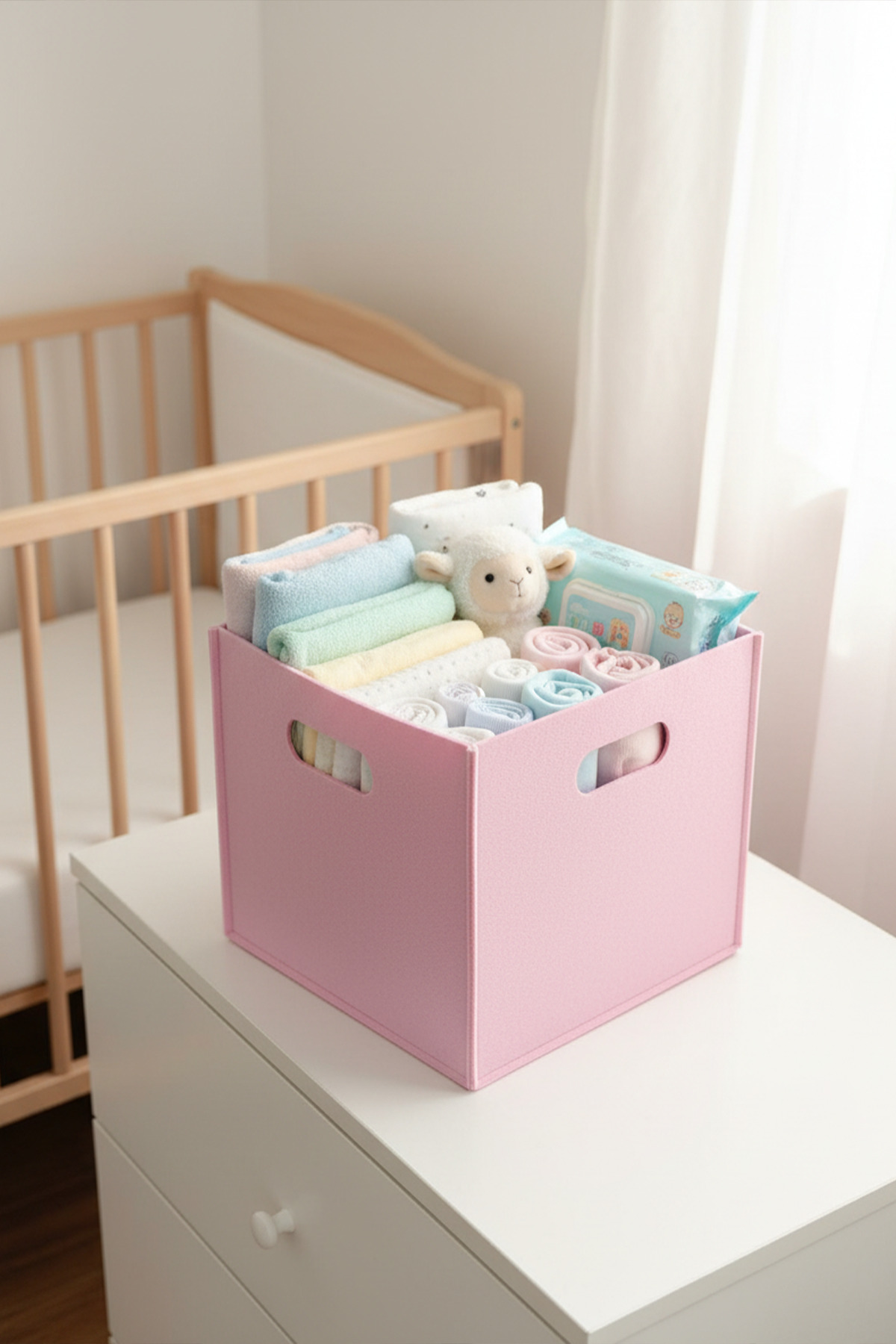 YUNUSOĞLU HOME Çok Amaçlı Kullanım %100 Keçe Organizer Sepet Çocuk Odası Dolap Içi Organizer fotoğrafı 2 (önizleme)