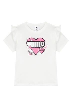 Puma Beyaz Kız Çocuk T-Shirt HELLO KITTY & FRIEN