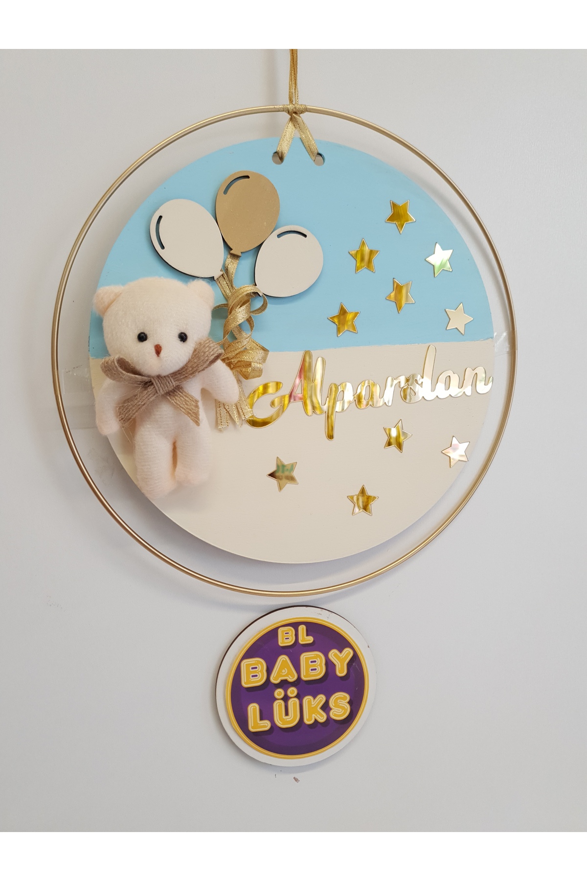 BL Baby Lüks Yuvarlak Bebek Kapı süsü, Hastane Süsü, İsimlik fotoğrafı 2 (önizleme)