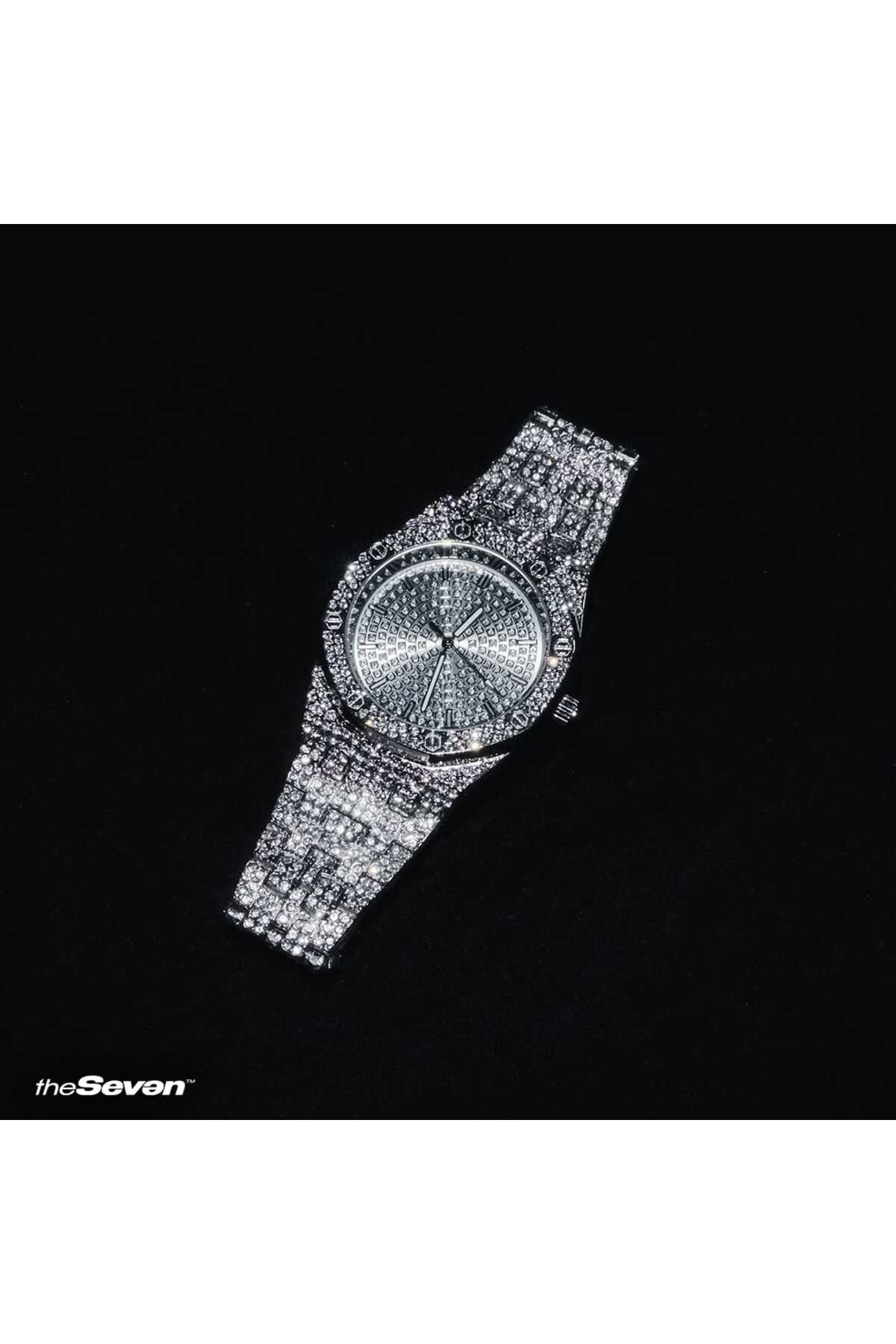 The Seven Jewellery  Iced Out Erkek Saat - Görsel 3