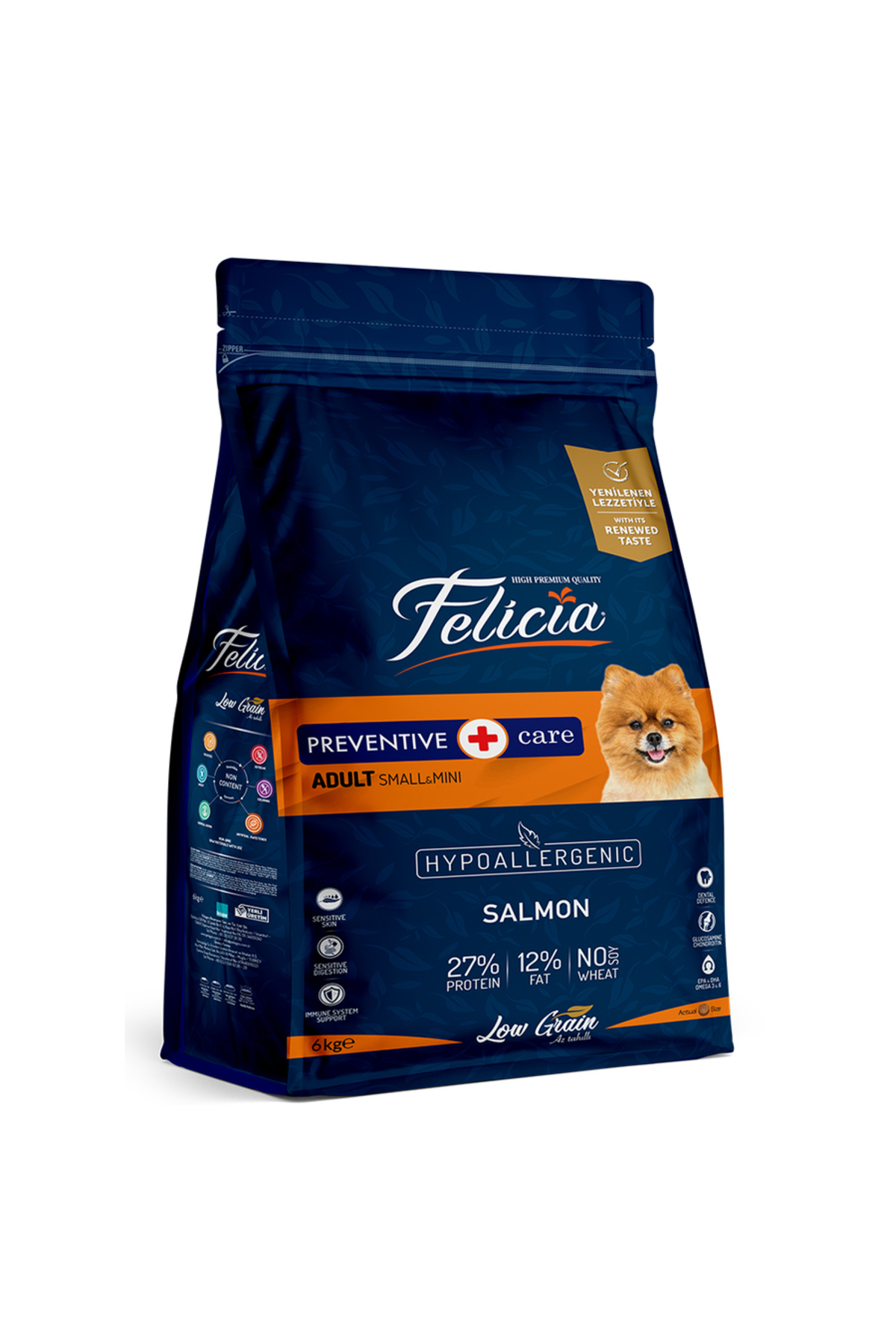 Felicia 6 Kg Yetişkin Somonlu Small Az Tahıllı /Mini HypoAllergenic Köpek Maması - Fiyatı, Yorumları