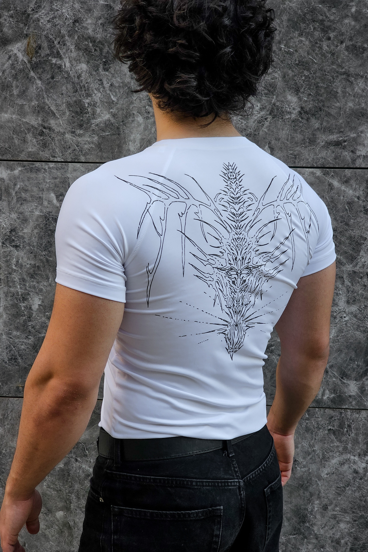 Liber Ezekiel - Compression T-shirt (Beyaz) görsel 2