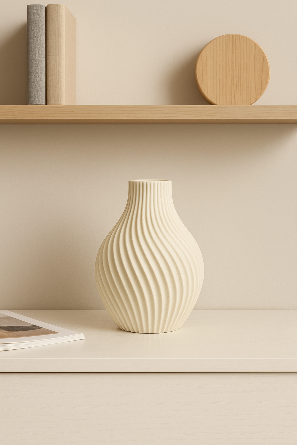 Decorative 3D Design Modern Curved Vase