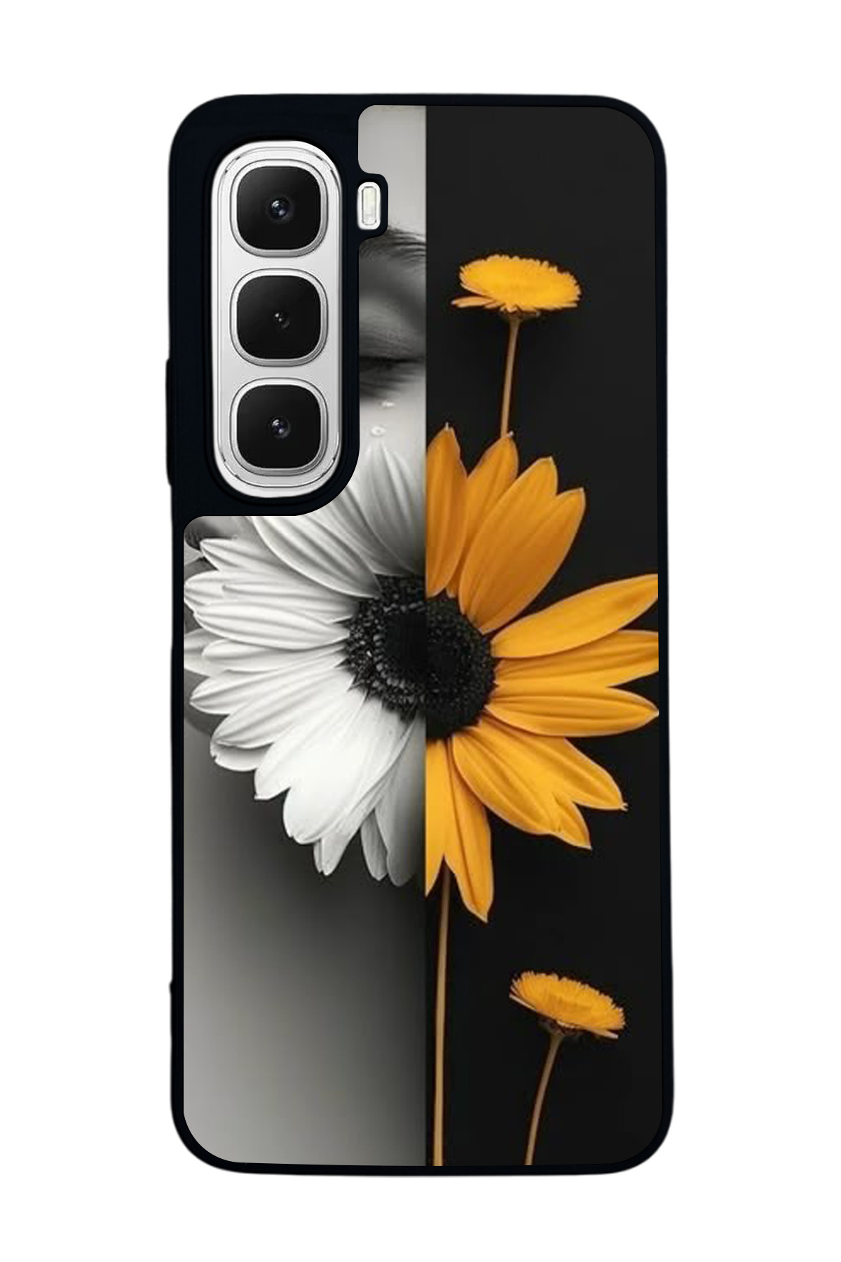 Infinix hot 60i Compatible Printed, Matt Black,Soft Silicone, Protective,Shock Absorbing Cover,Case