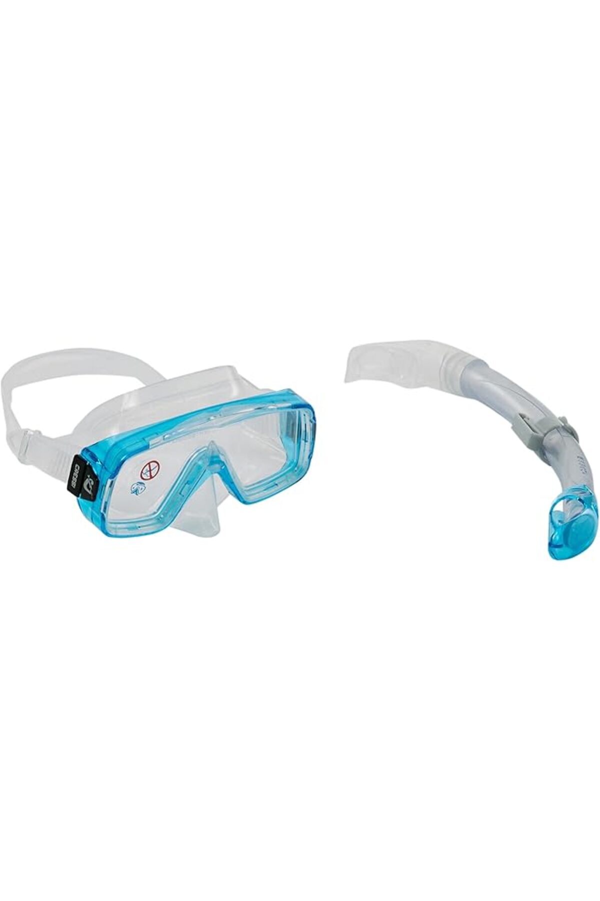 SoyluhanStore Sirena Maske Ve Mexico Şnorkel Set Blue-Clear