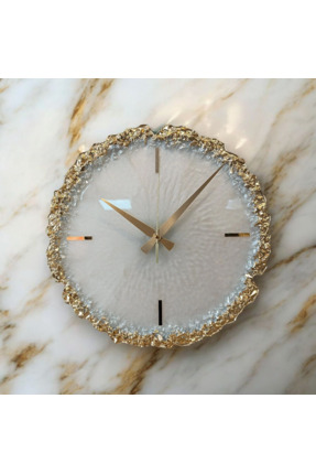 DHA ART GALLERY 35X35 GOLD EPOKSİ DUVAR SAATİ