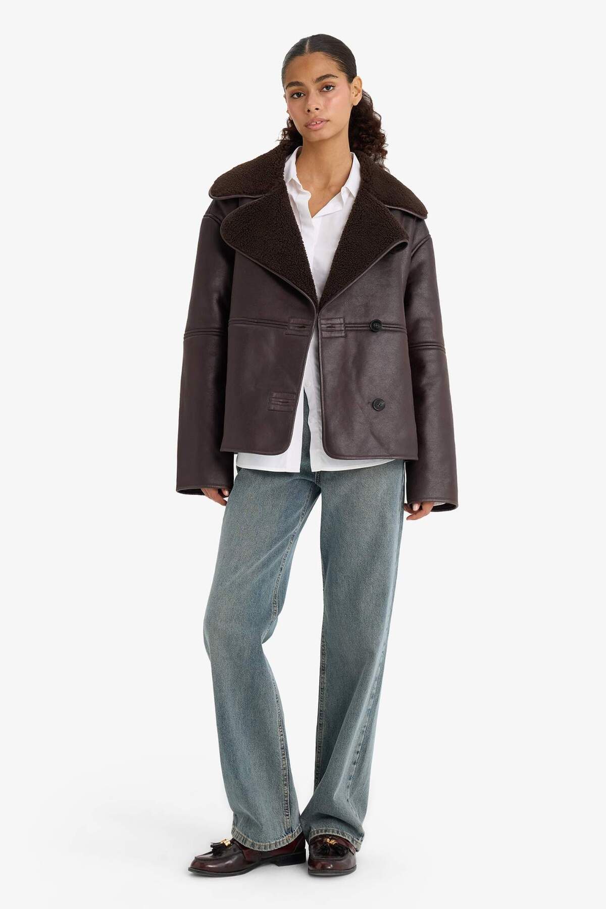 Defacto  Regular Fıt Suni Kürk Astarlı Mont F1886AX25WN - Görsel 2