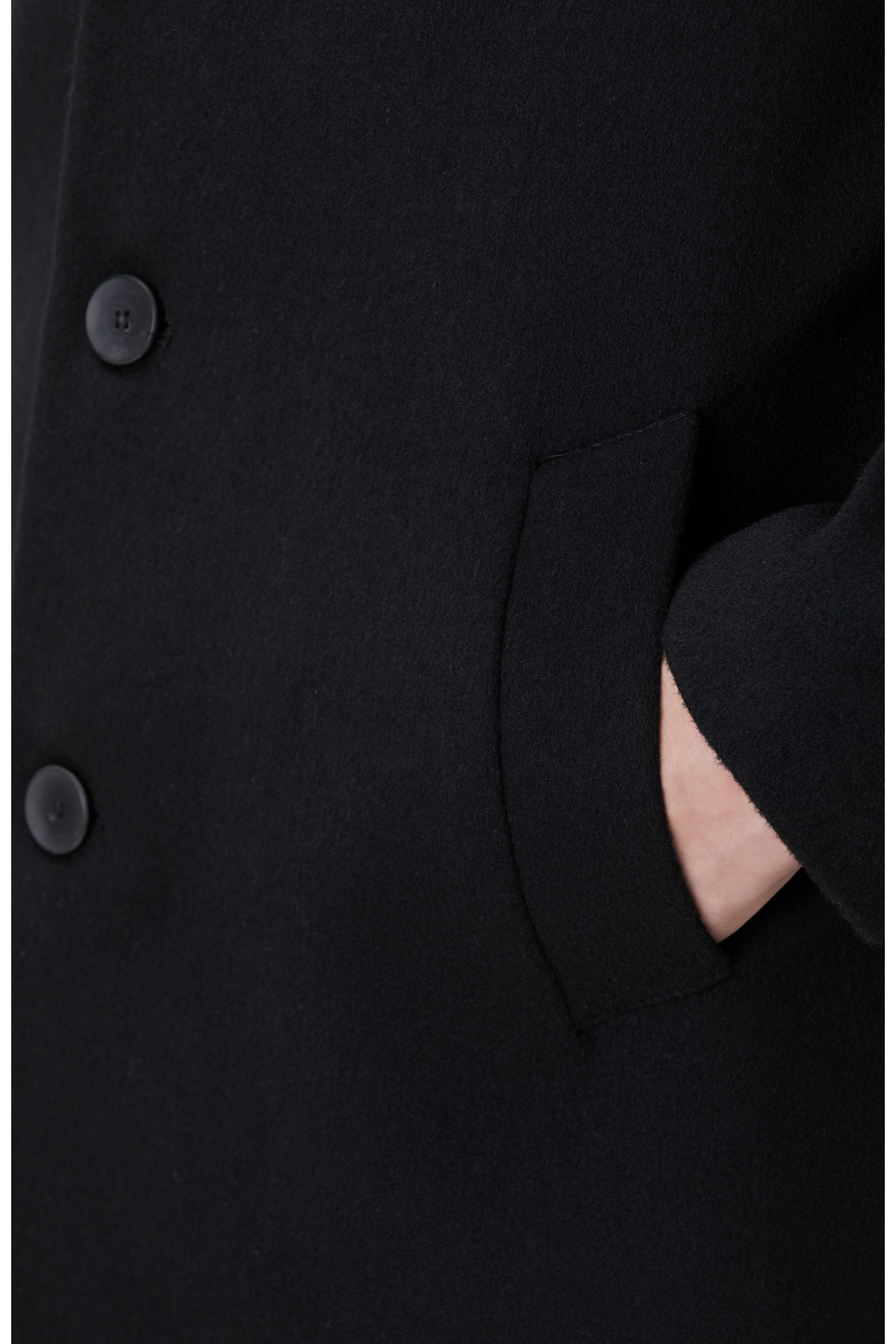 Network  Siyah Yün Mix Palto - Görsel 6