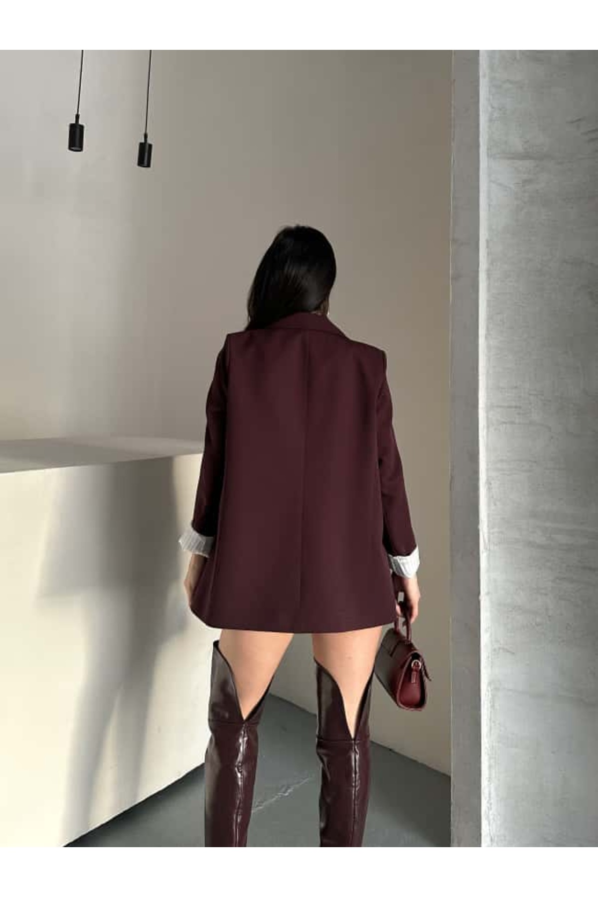 MYGİYİMİSTANBUL  blazer ceket ( çizgili astar) - Görsel 4