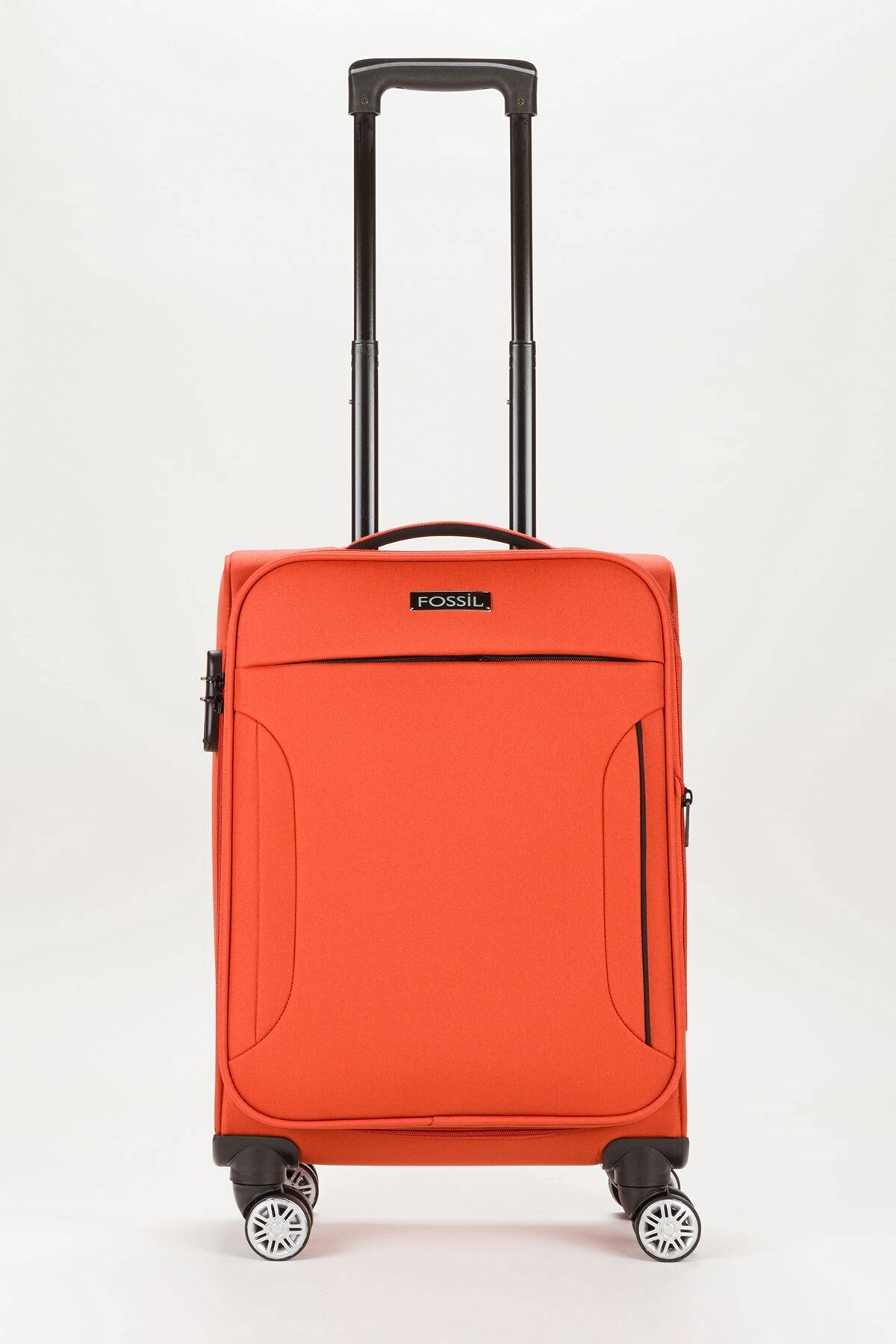 Fossil Unisex Turuncu Körüklü Kumaş Kabin Boy Valiz