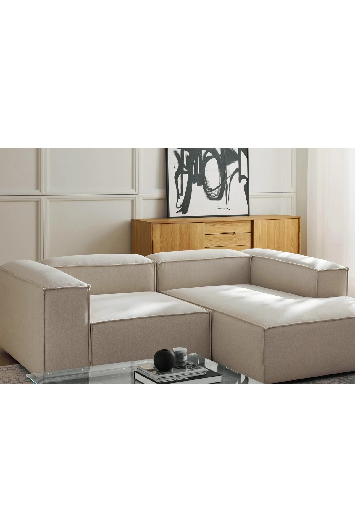 Vivense LENA MİNİ KÖŞE KOLTUK, SAĞ KÖŞE, KIRIK BEYAZ