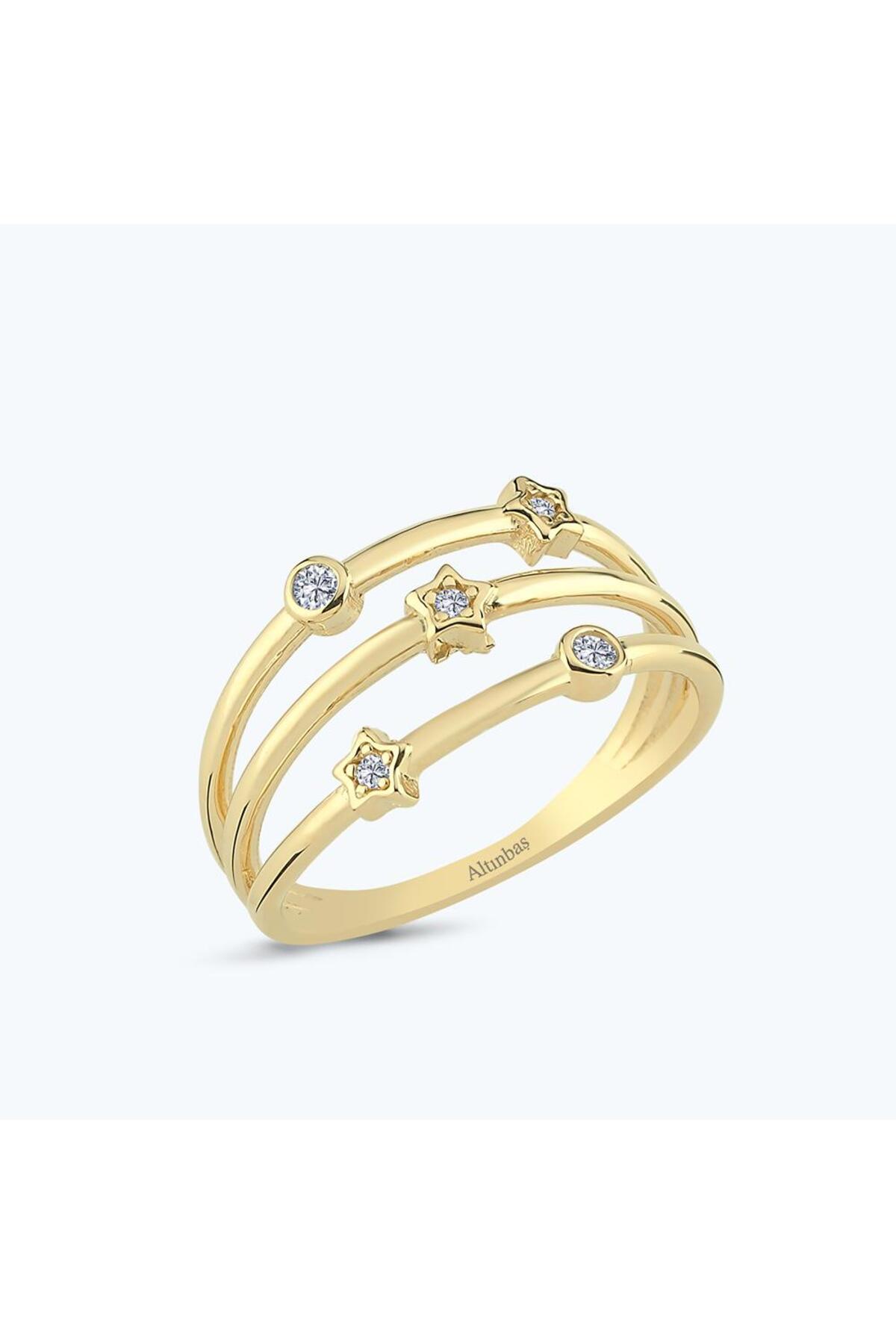 Altınbaş Altın Taşlı Yıldız Yüzük