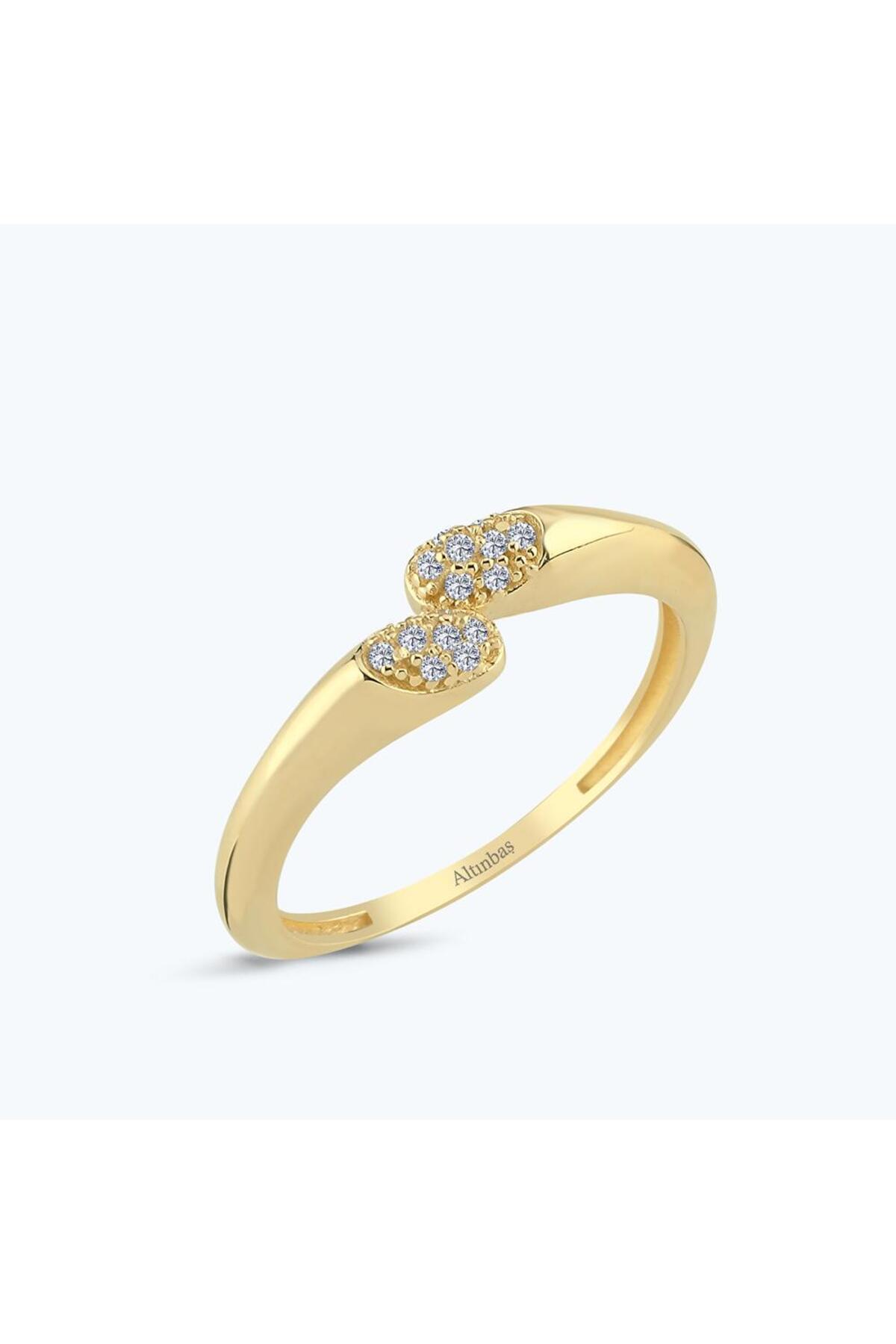 Altınbaş Altın Taşlı Oval Yüzük