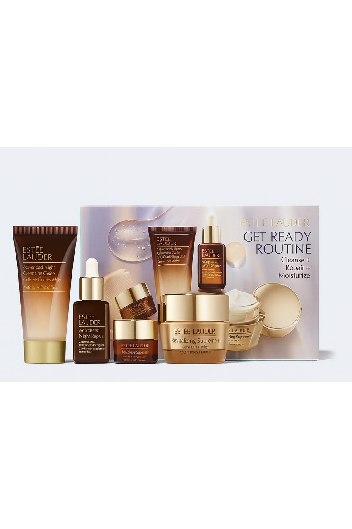 Estee Lauder 4 adımlı cilt bakım rutin seti temizle onar nemlendir