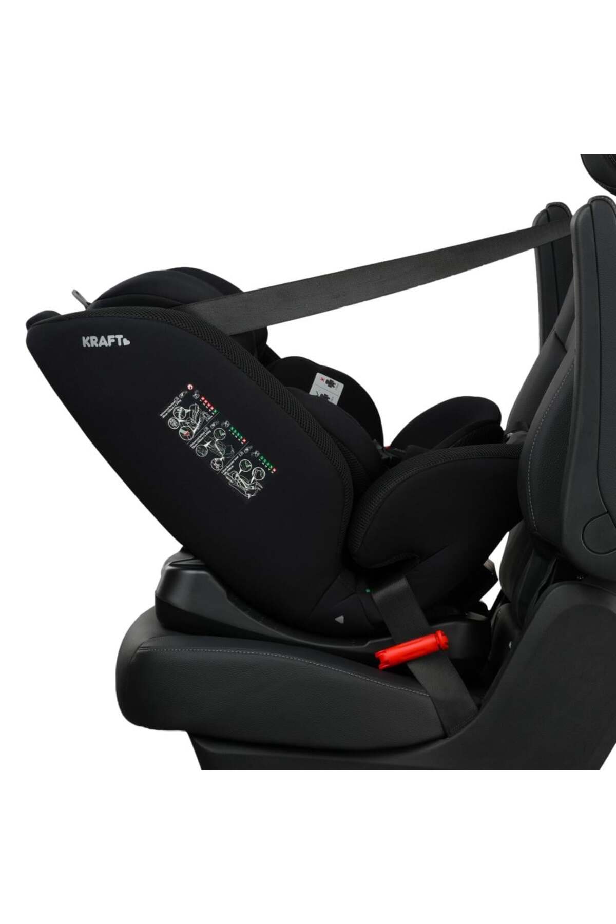 Kraft Turbo i-Size 40-150 cm (0-36 Kg) Oto Koltuğu Gri fotoğrafı 5 (önizleme)
