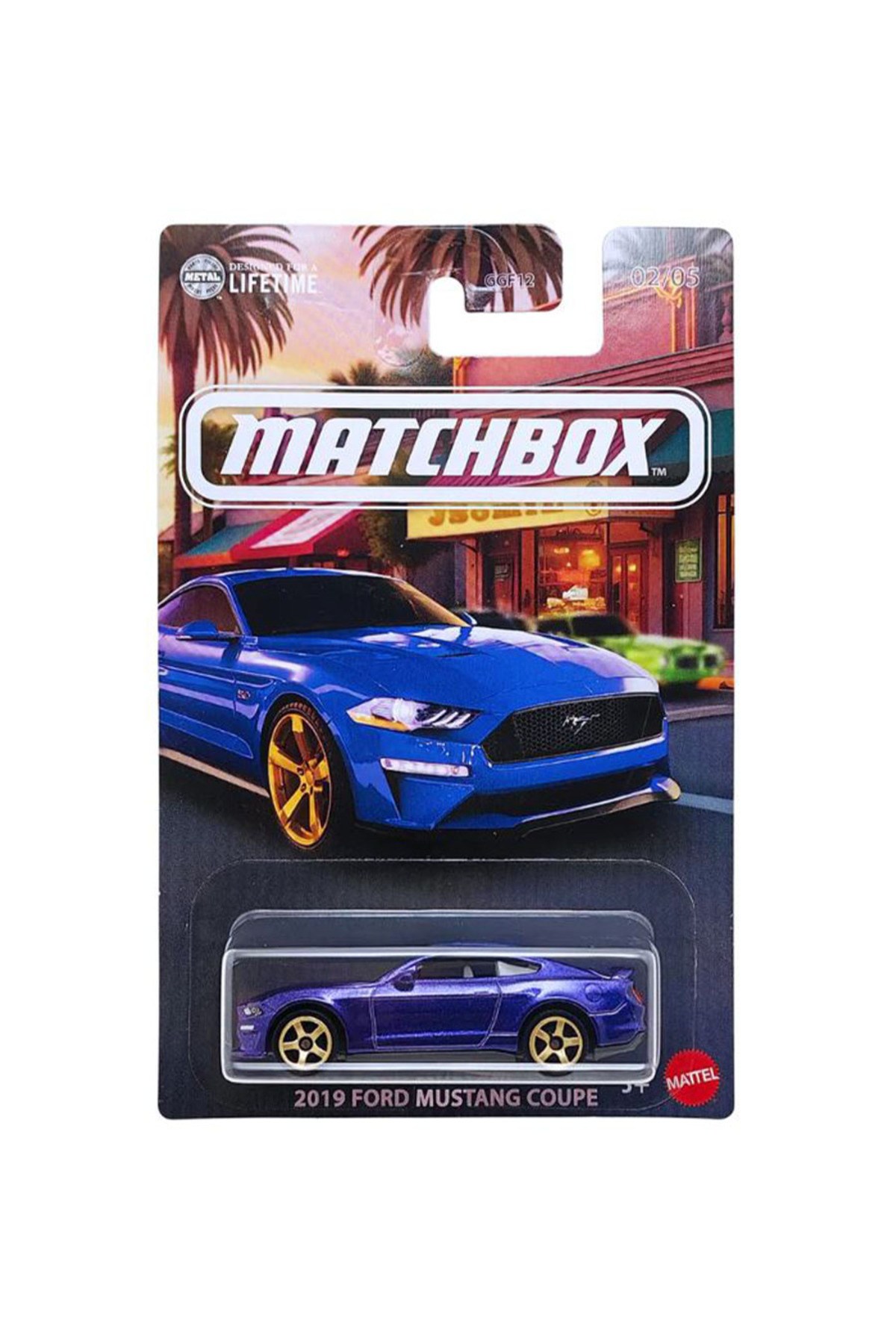 Matchbox - 2019 Ford Mustang Coupe - Blue (1/64) 2025 Case