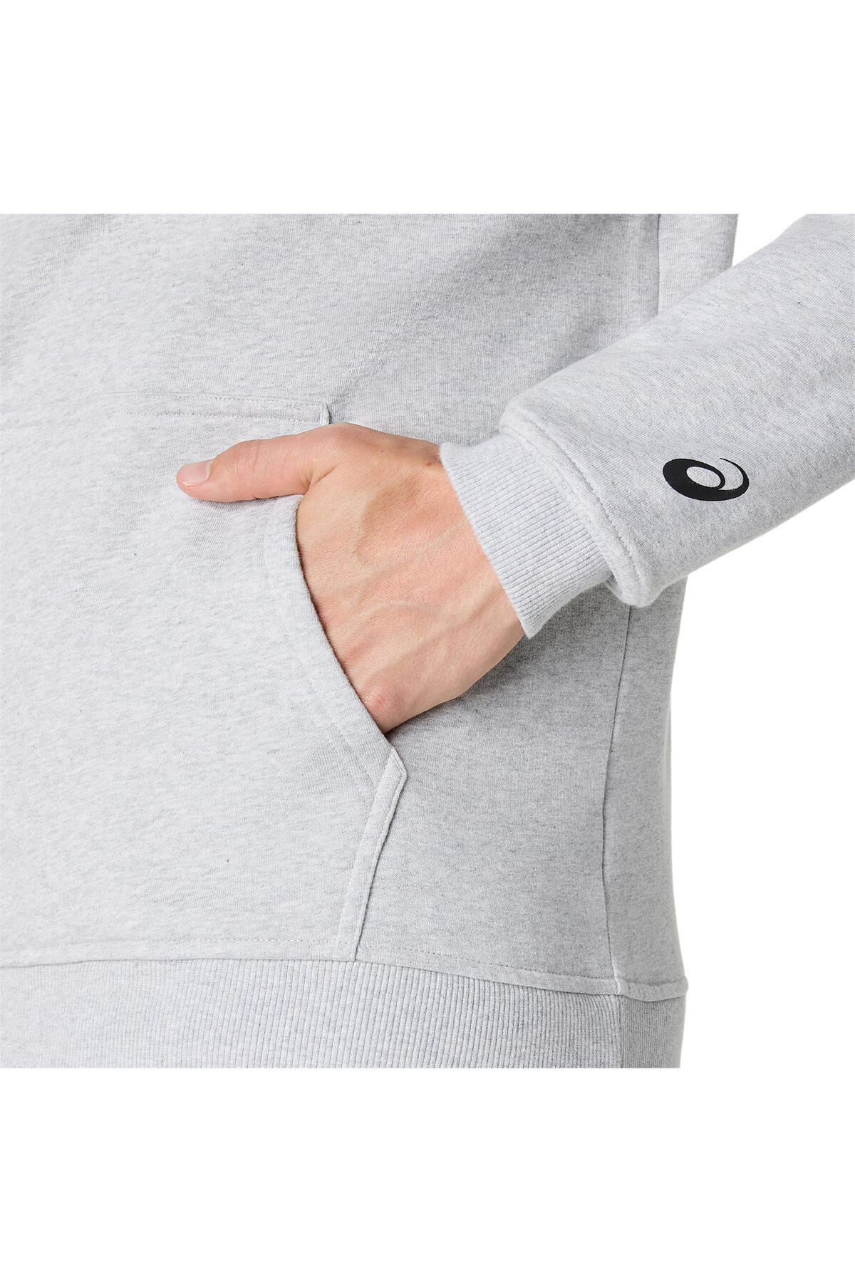 Asics 2031E187-020 OTH HOODIE Gri Normal Düz Erkek Sweatshırt görsel 5