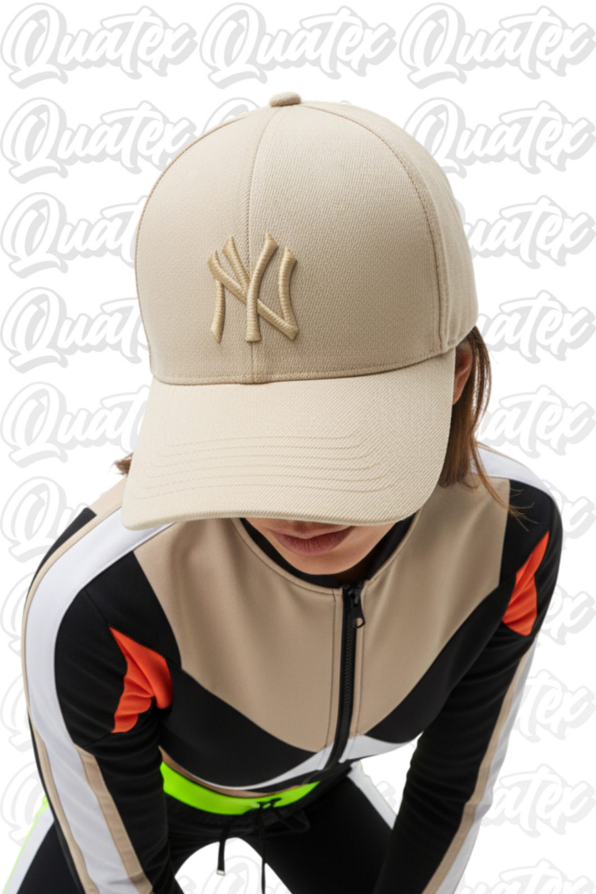 QUATEX  Ny New York Nakışlı Şapka – Krem %100 Pamuk Gabardin Unisex Model - Görsel 6