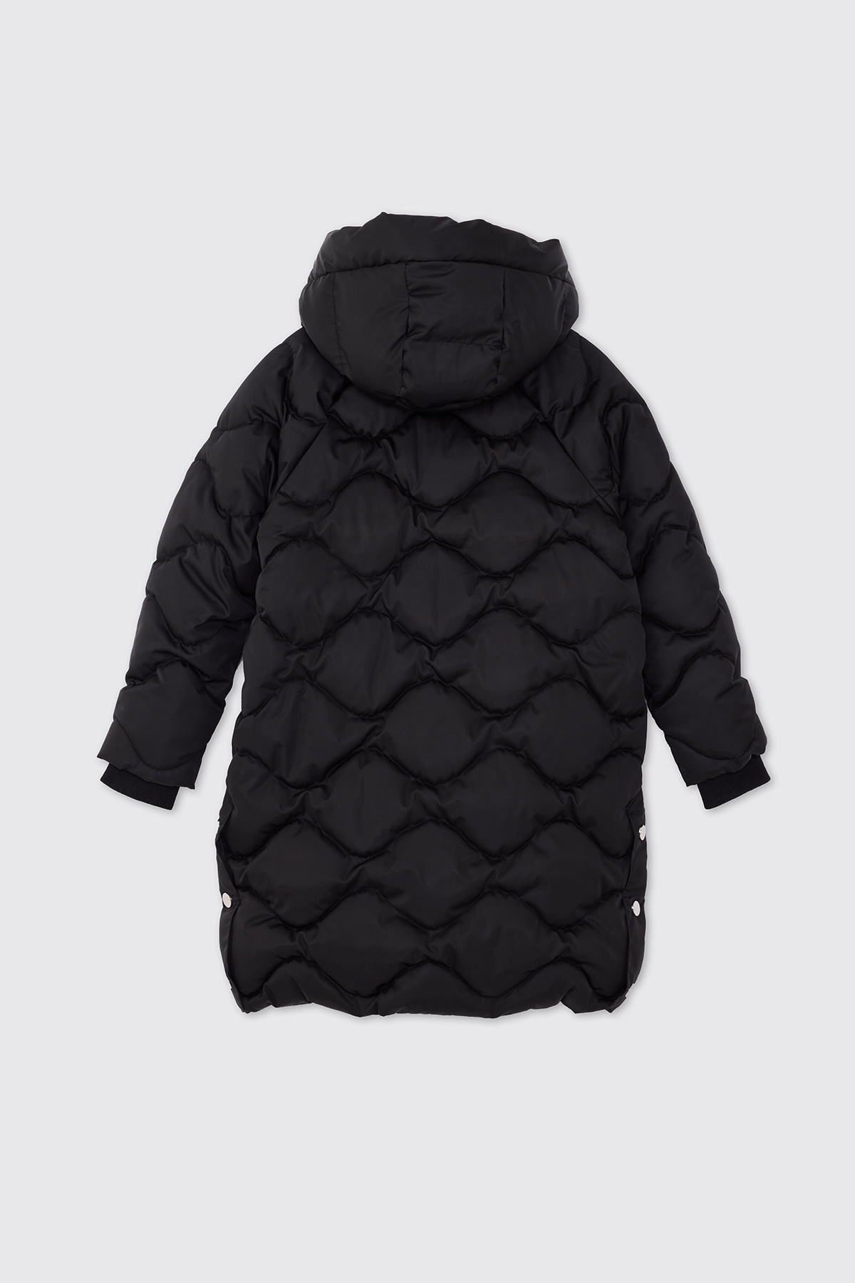 Panço Kız Çocuk Kapitone Siyah Kaban fotoğrafı 4 (önizleme)