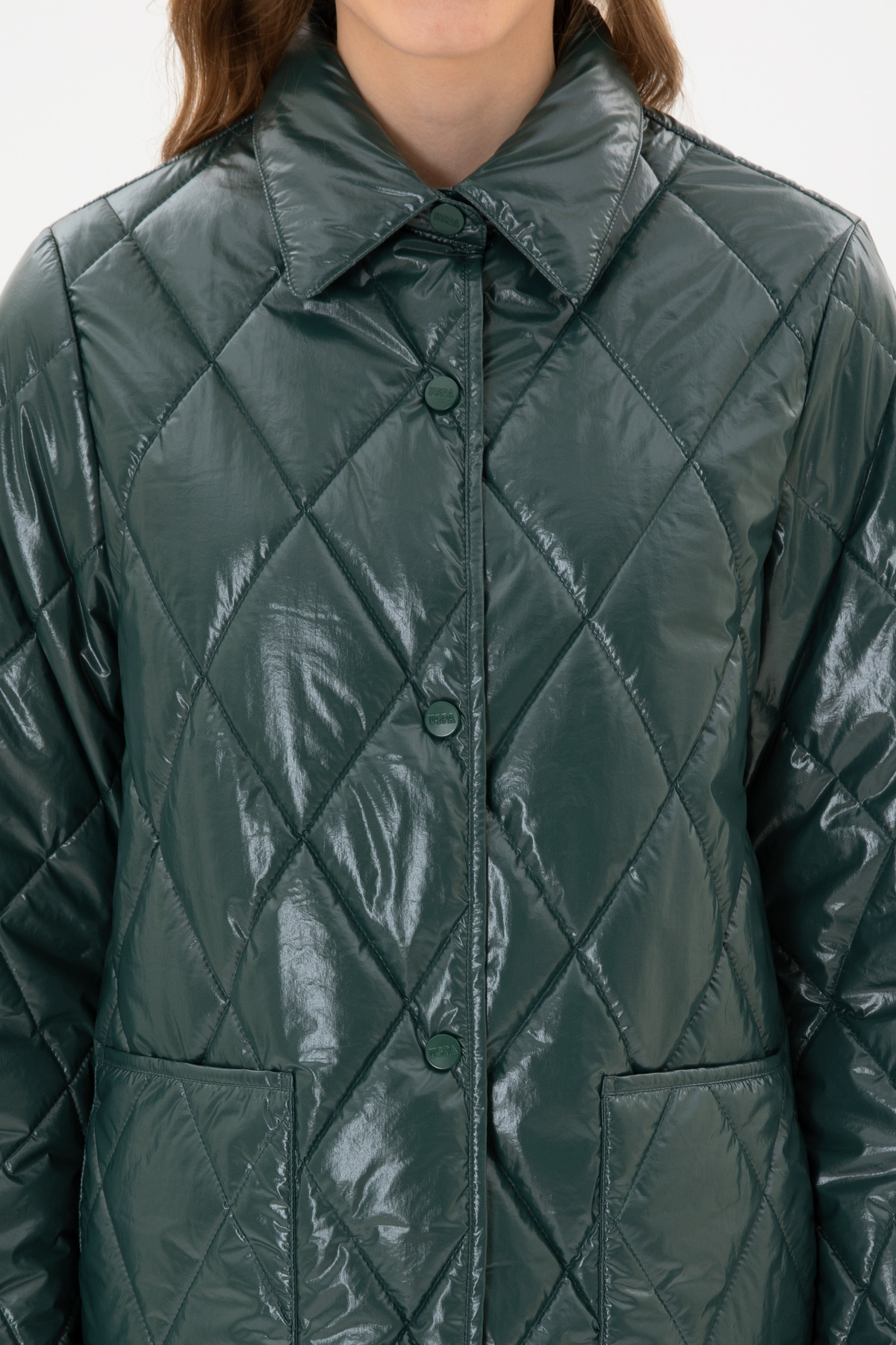 U.S. Polo Assn.  Kadın Koyu Yeşil Mont 50312102-VR079 - Görsel 6