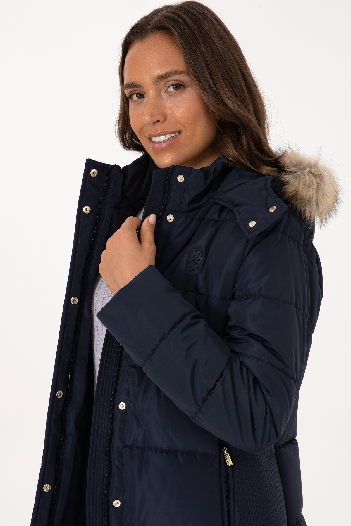 U.S. Polo Assn.  Kadın Lacivert Kaban 50308001-VR033 - Görsel 2